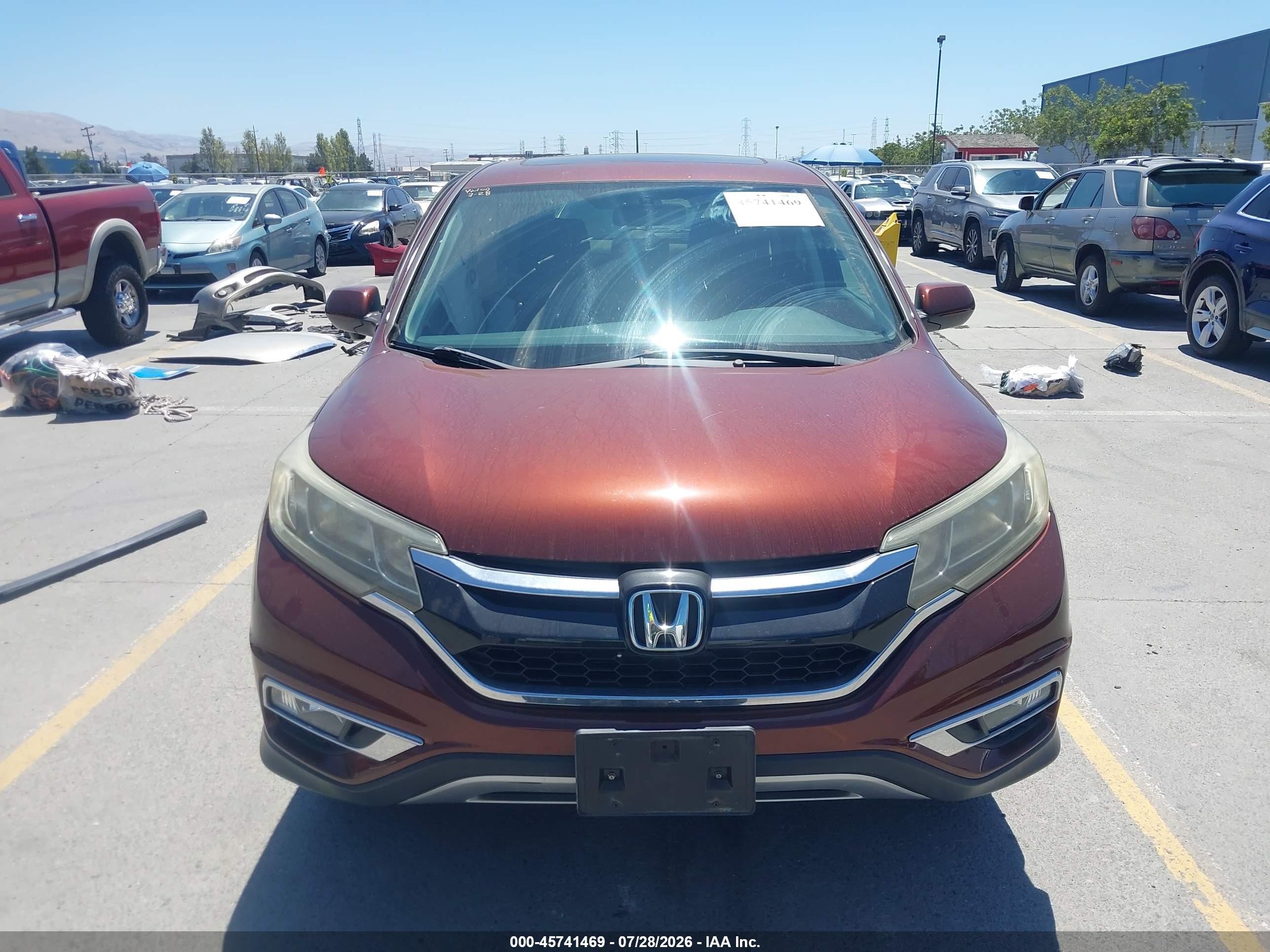 2015 Honda Cr-v Ex Burgundy vin: 2HKRM3H5XFH507853