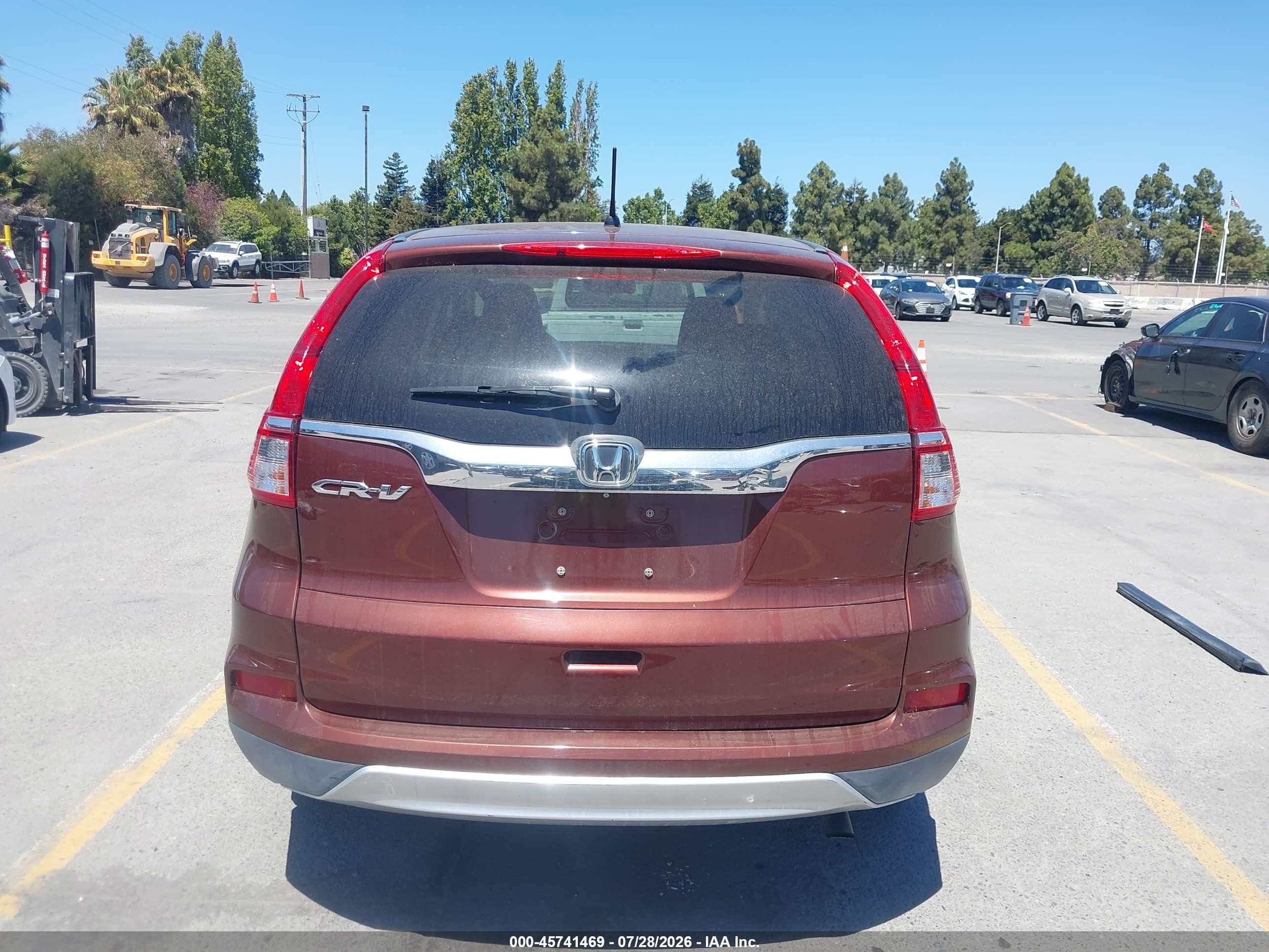 2015 Honda Cr-v Ex Burgundy vin: 2HKRM3H5XFH507853