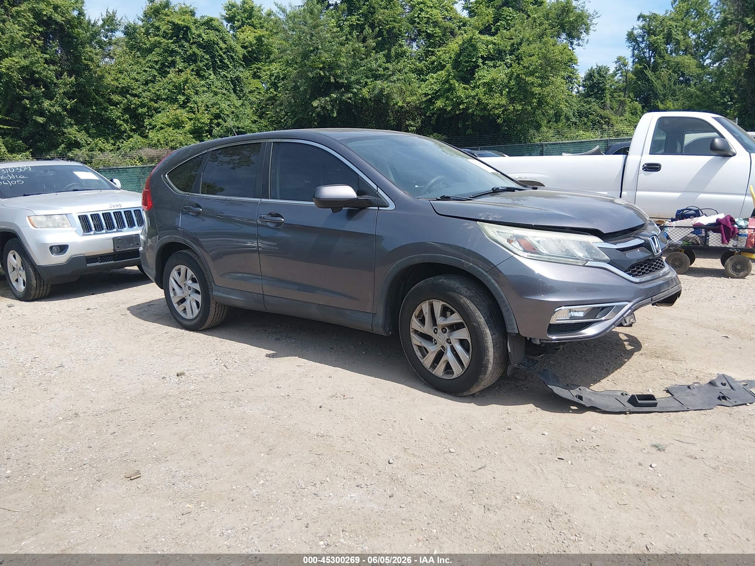 2015 Honda Cr-v Ex Gray vin: 2HKRM3H5XFH558642