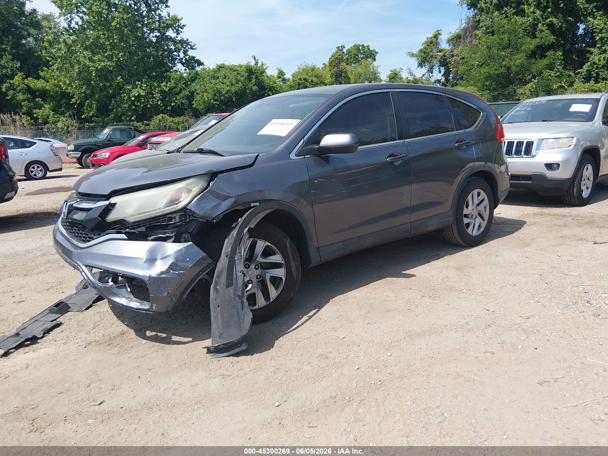 2015 Honda Cr-v Ex Gray vin: 2HKRM3H5XFH558642