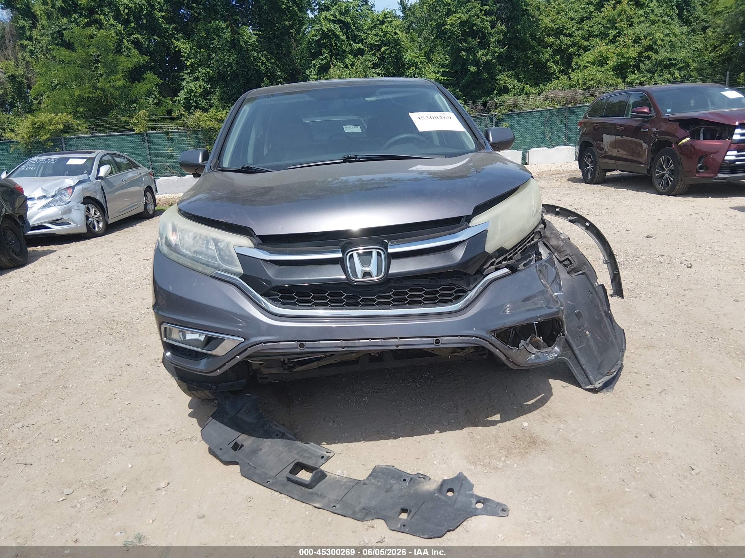 2015 Honda Cr-v Ex Gray vin: 2HKRM3H5XFH558642