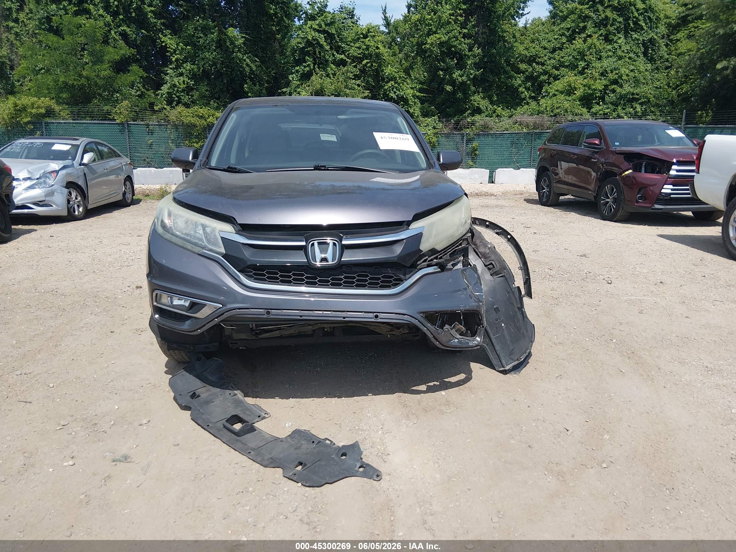 2015 Honda Cr-v Ex Gray vin: 2HKRM3H5XFH558642
