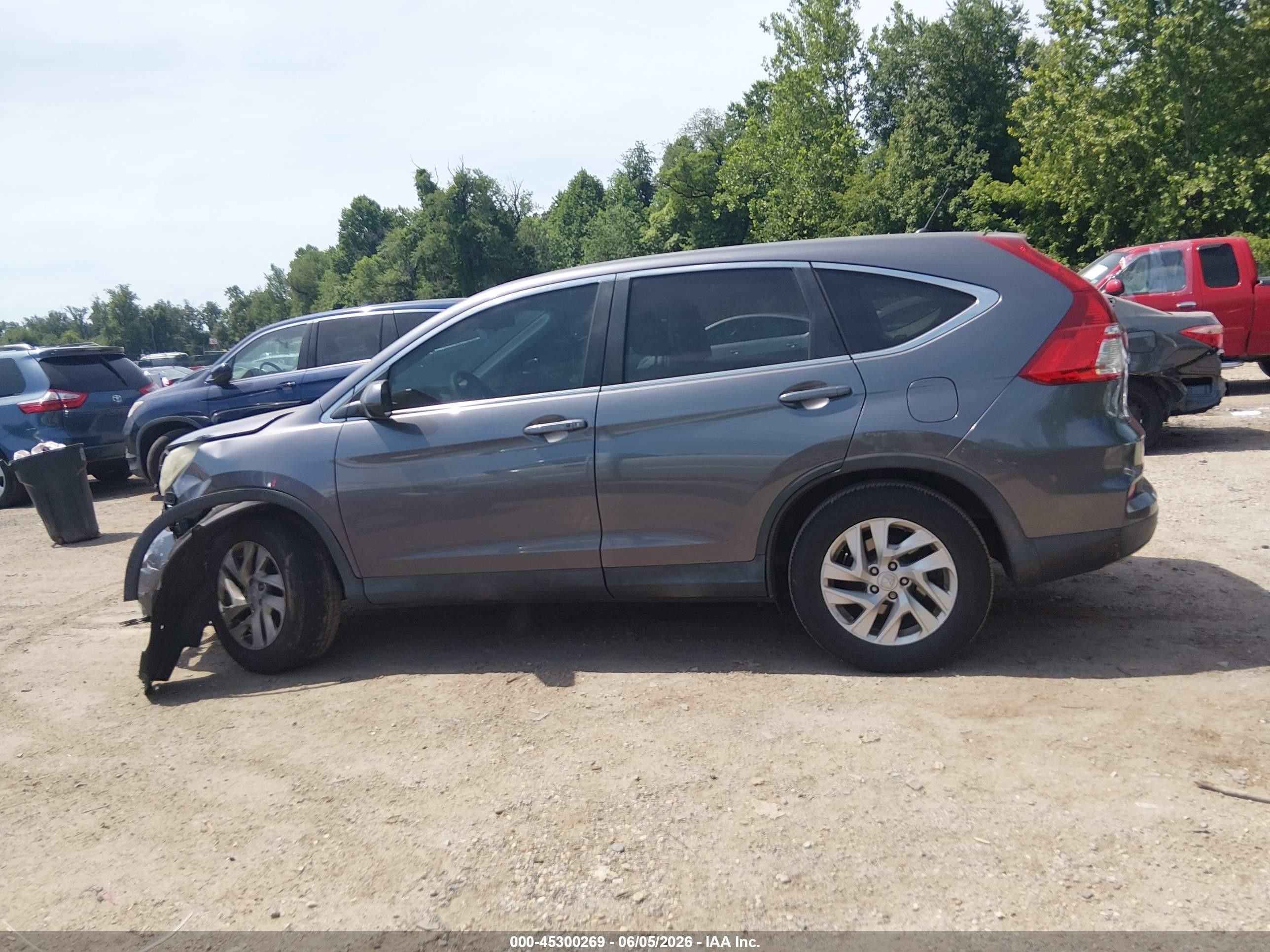 2015 Honda Cr-v Ex Gray vin: 2HKRM3H5XFH558642