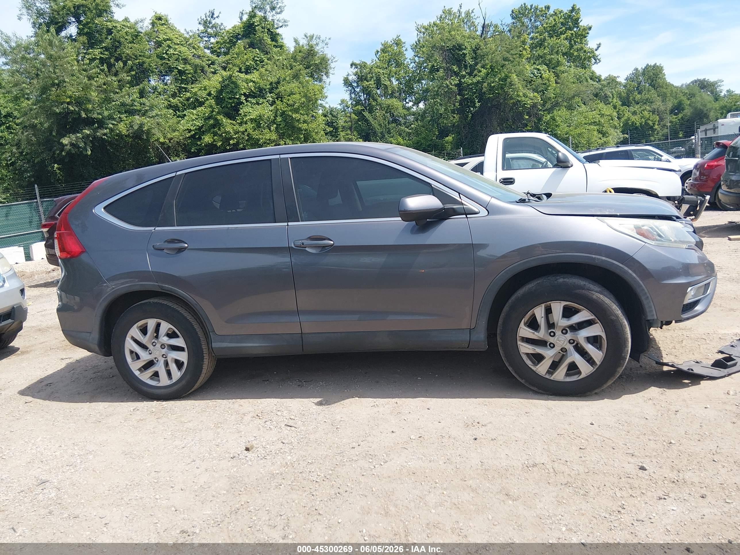 2015 Honda Cr-v Ex Gray vin: 2HKRM3H5XFH558642