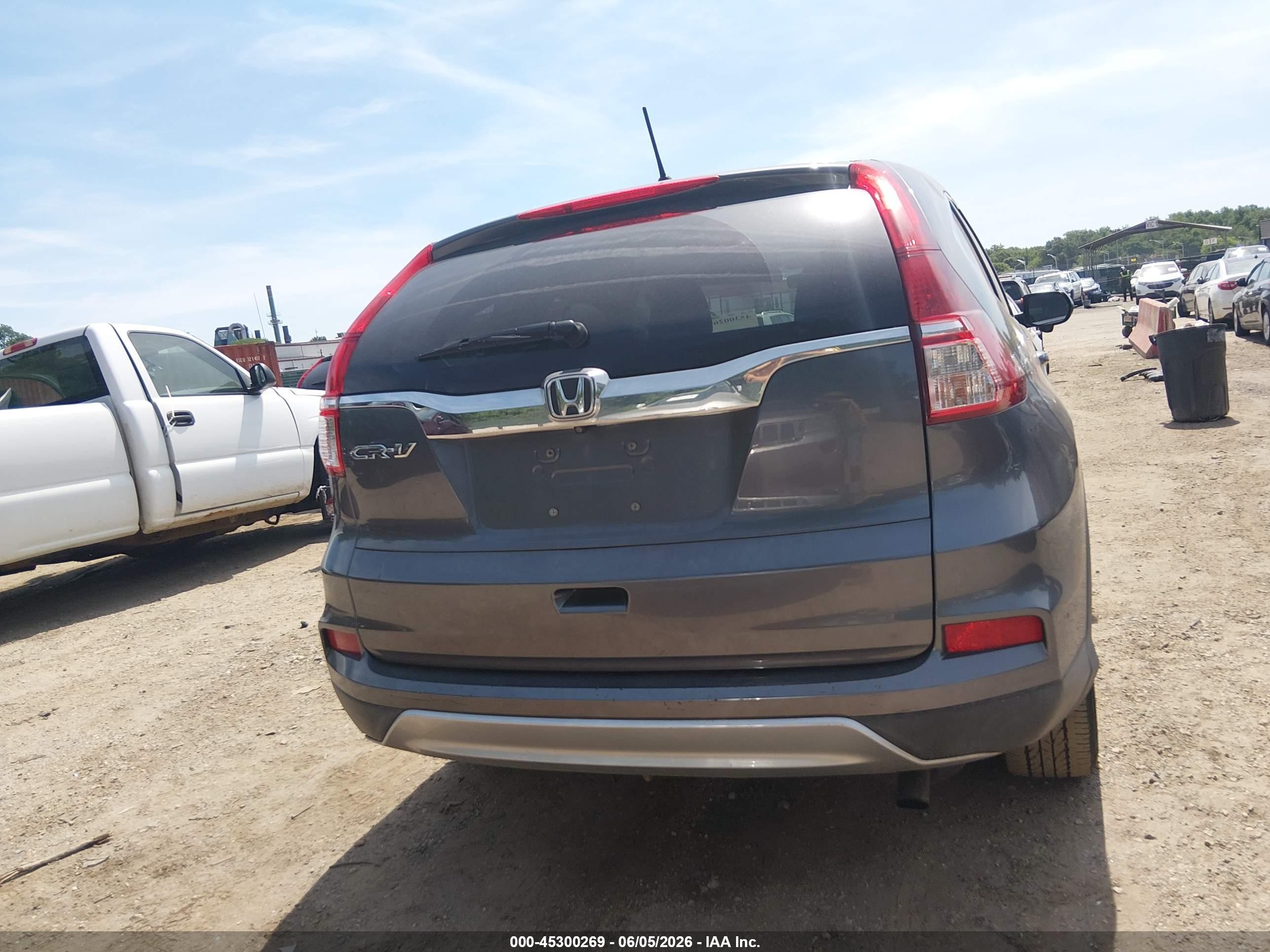 2015 Honda Cr-v Ex Gray vin: 2HKRM3H5XFH558642