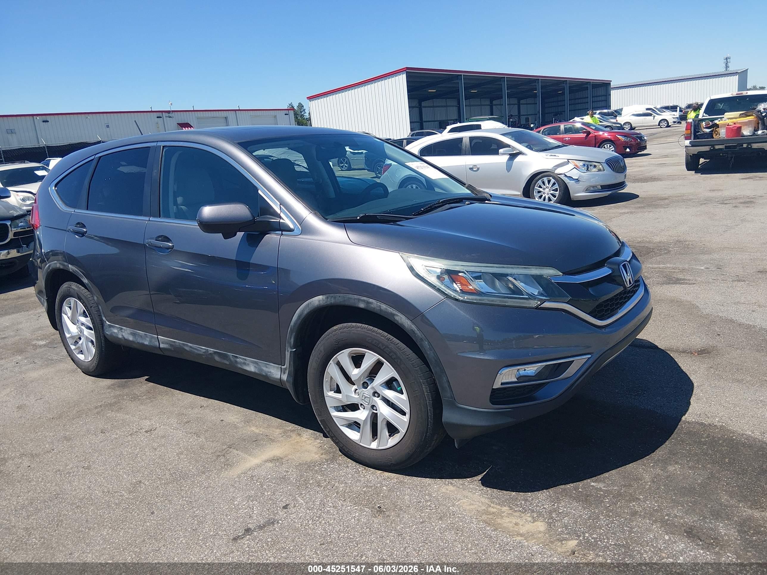 2015 Honda Cr-v Ex Gray vin: 2HKRM3H5XFH558950