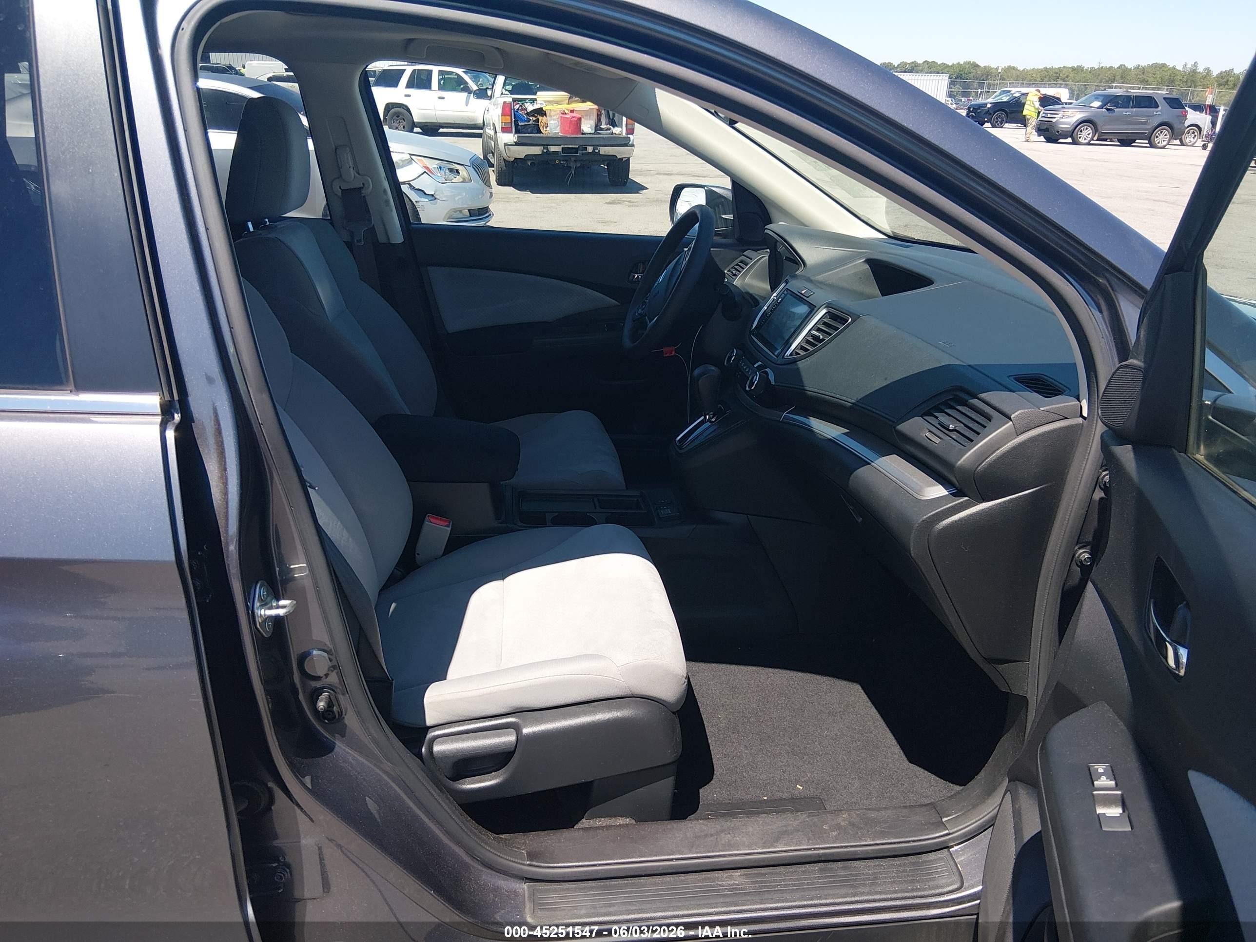 2015 Honda Cr-v Ex Gray vin: 2HKRM3H5XFH558950