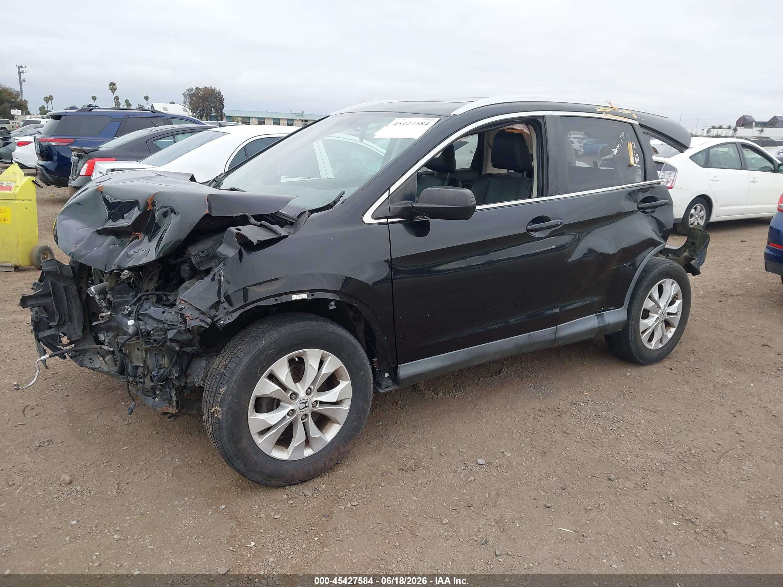 2012 Honda Cr-v Ex-l Черный vin: 2HKRM3H70CH504621