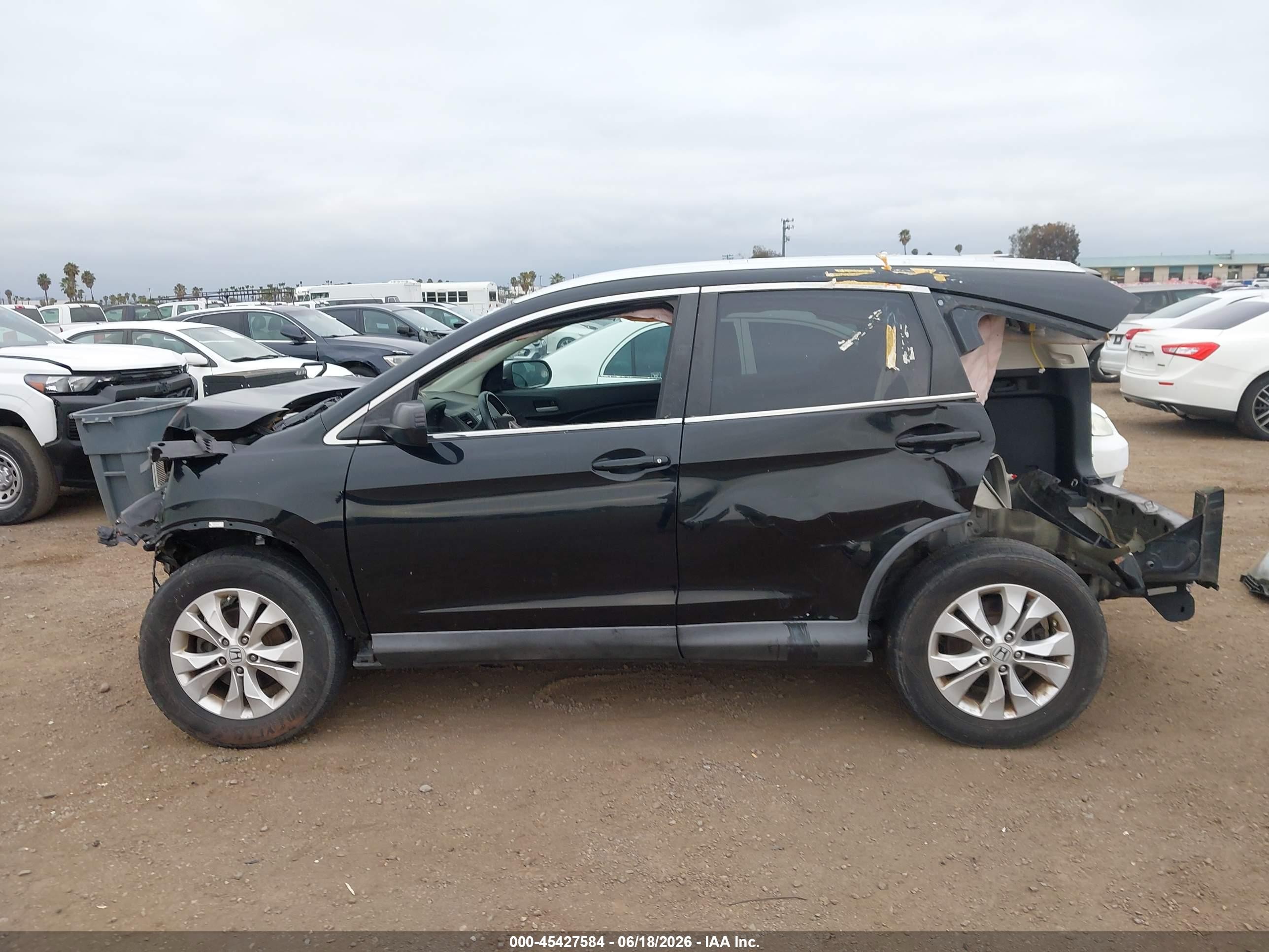 2012 Honda Cr-v Ex-l Черный vin: 2HKRM3H70CH504621