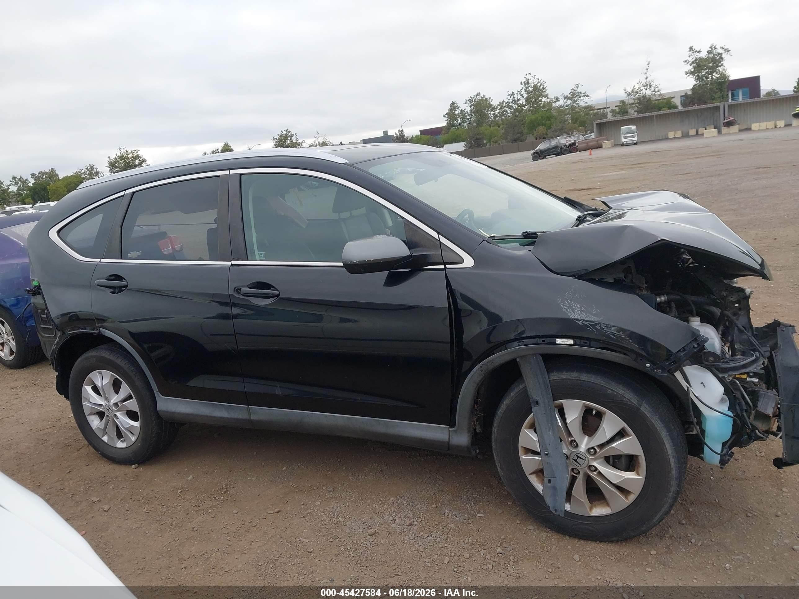 2012 Honda Cr-v Ex-l Черный vin: 2HKRM3H70CH504621
