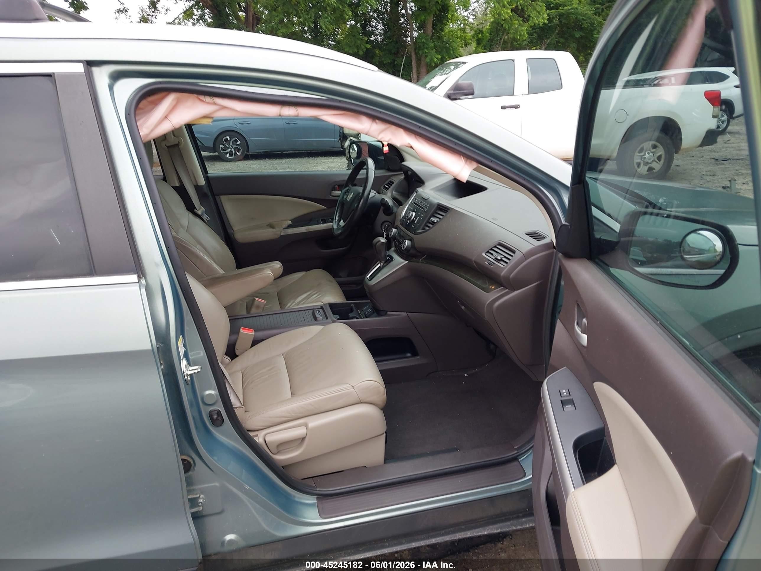 2012 Honda Cr-v Ex-l Зеленый vin: 2HKRM3H70CH510550