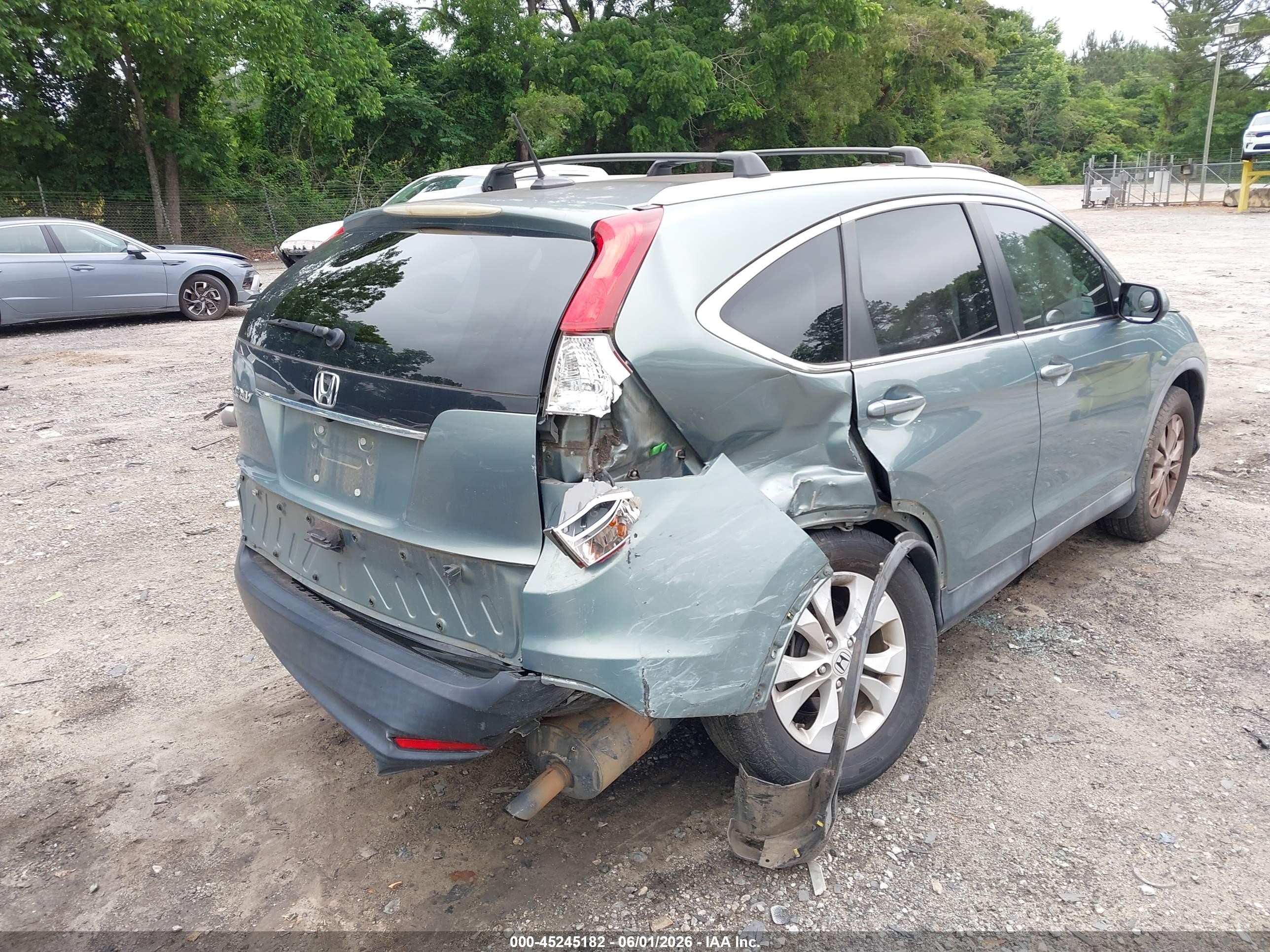 2012 Honda Cr-v Ex-l Зеленый vin: 2HKRM3H70CH510550
