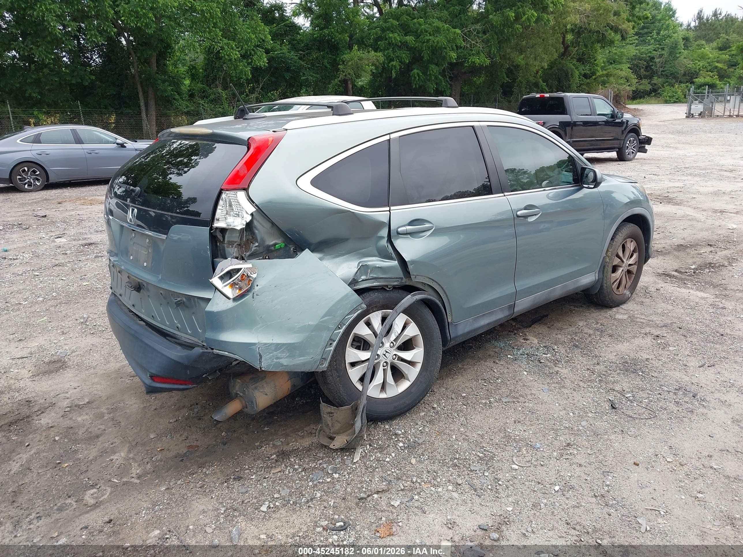 2012 Honda Cr-v Ex-l Зеленый vin: 2HKRM3H70CH510550