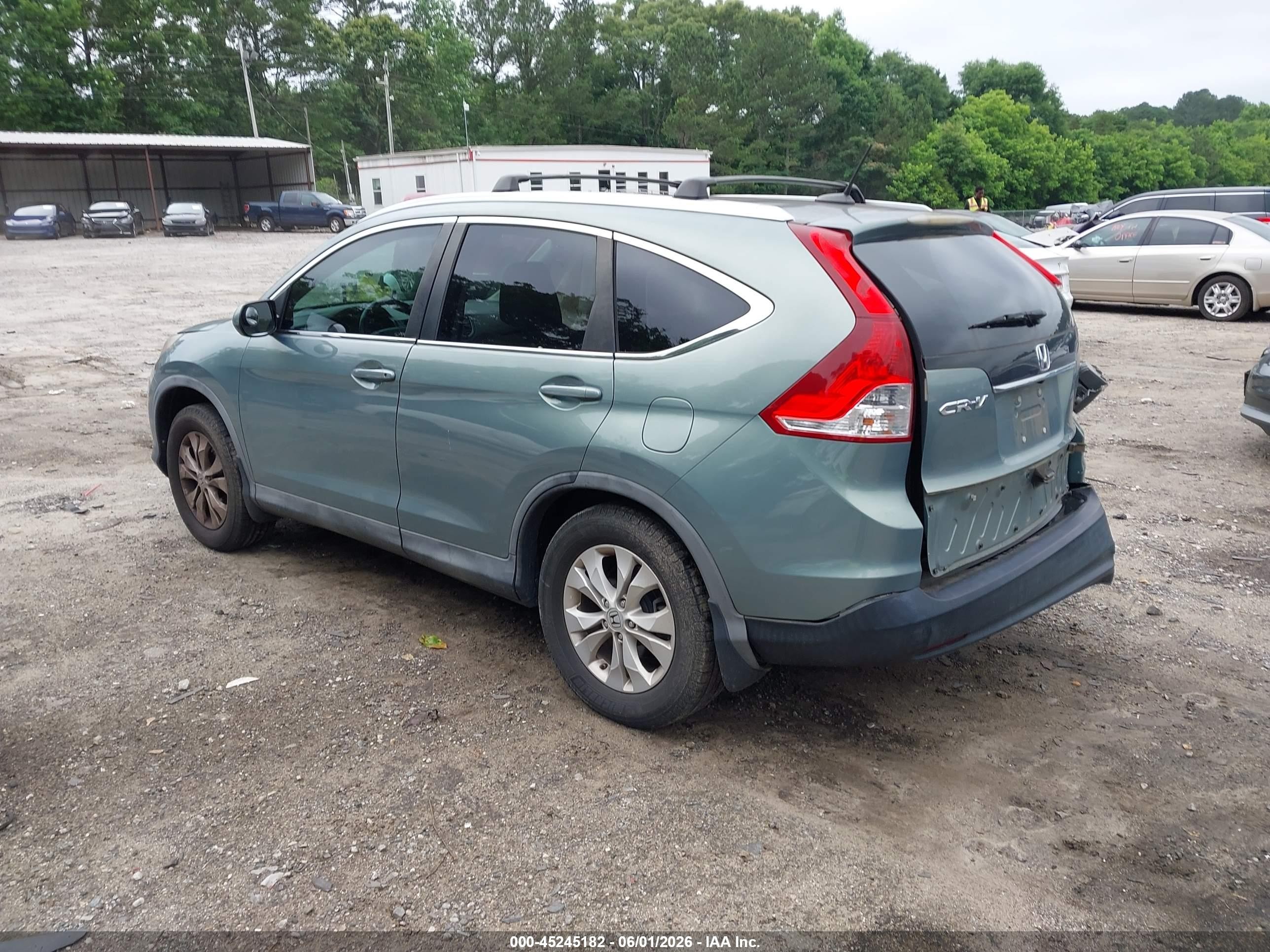 2012 Honda Cr-v Ex-l Зеленый vin: 2HKRM3H70CH510550