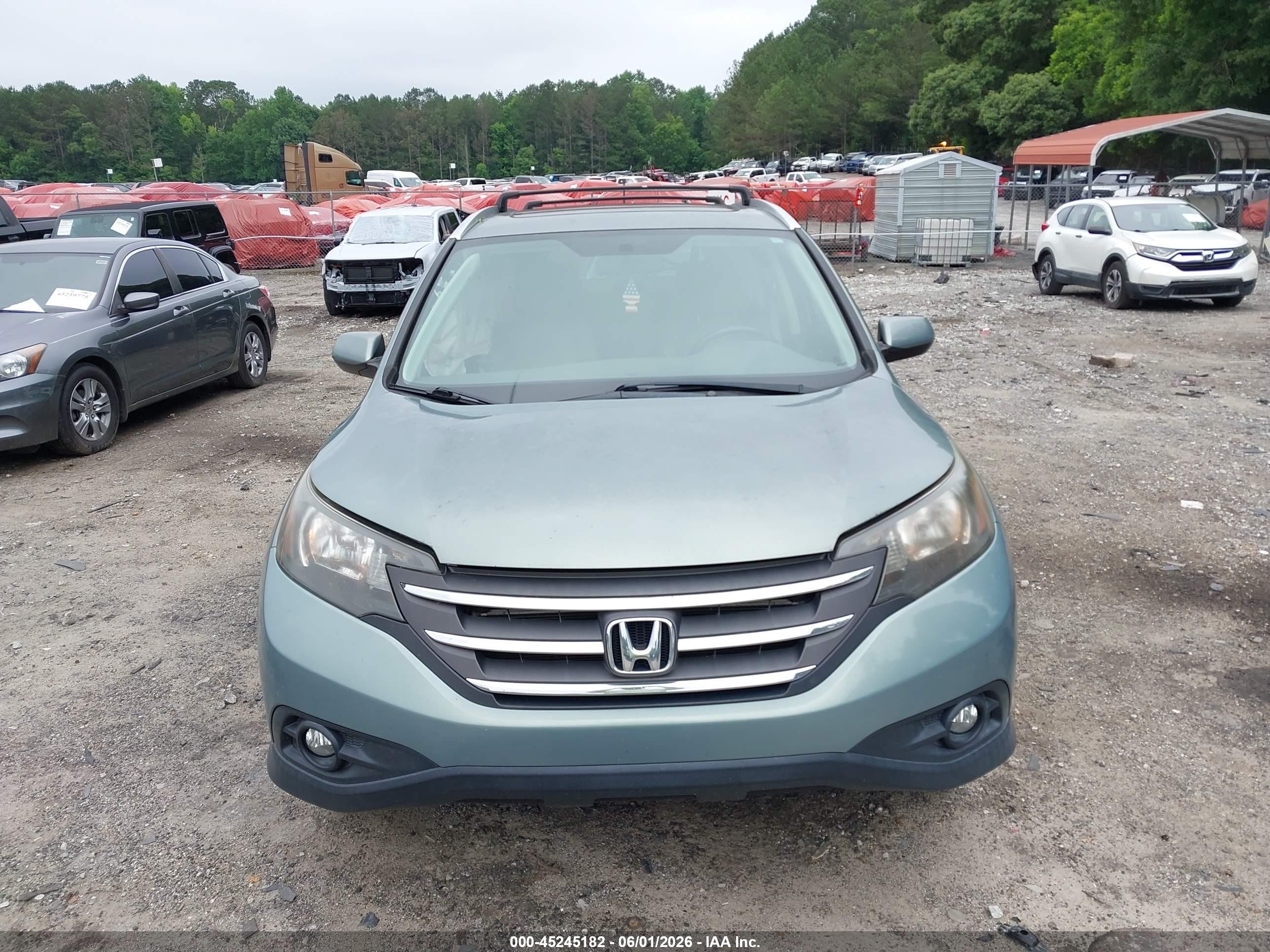 2012 Honda Cr-v Ex-l Зеленый vin: 2HKRM3H70CH510550