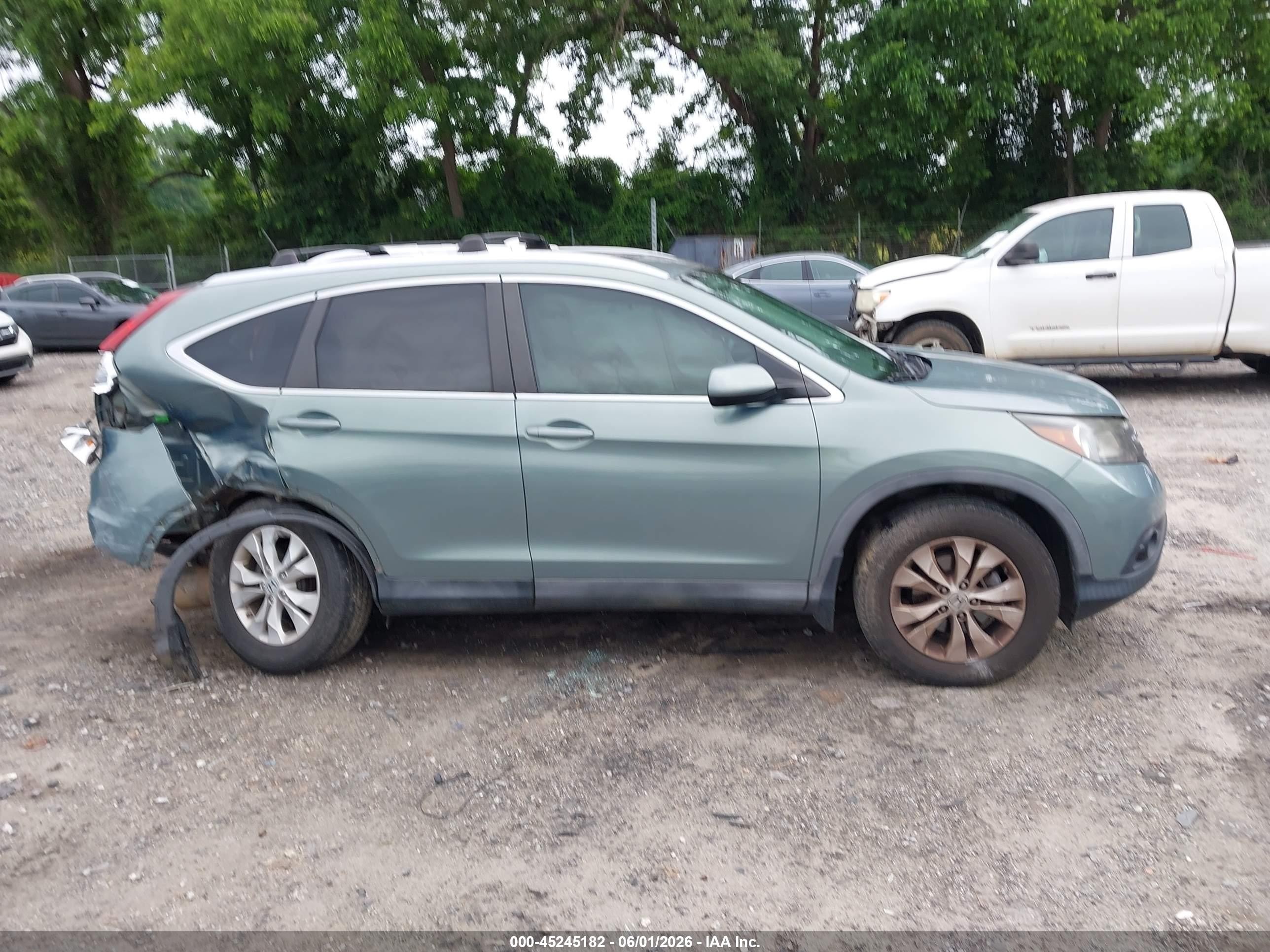 2012 Honda Cr-v Ex-l Зеленый vin: 2HKRM3H70CH510550