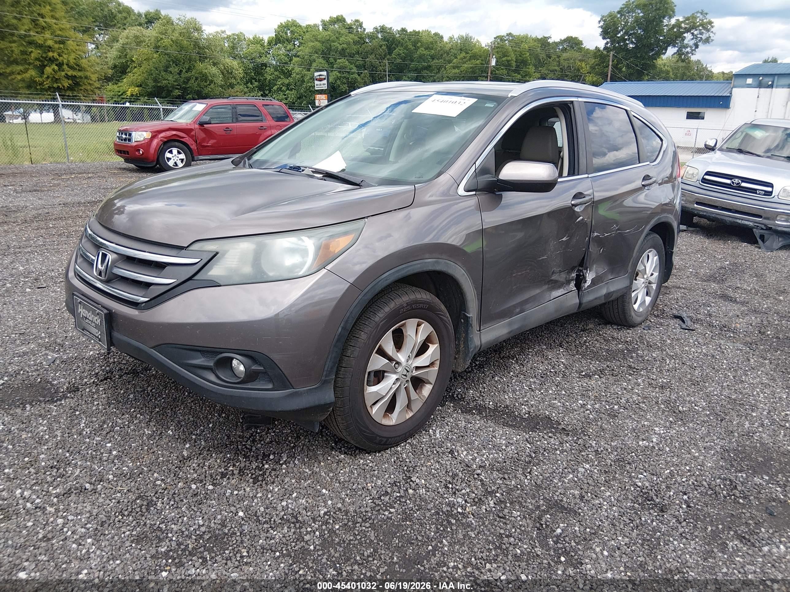 2014 Honda Cr-v Ex-l Gray vin: 2HKRM3H70EH512219