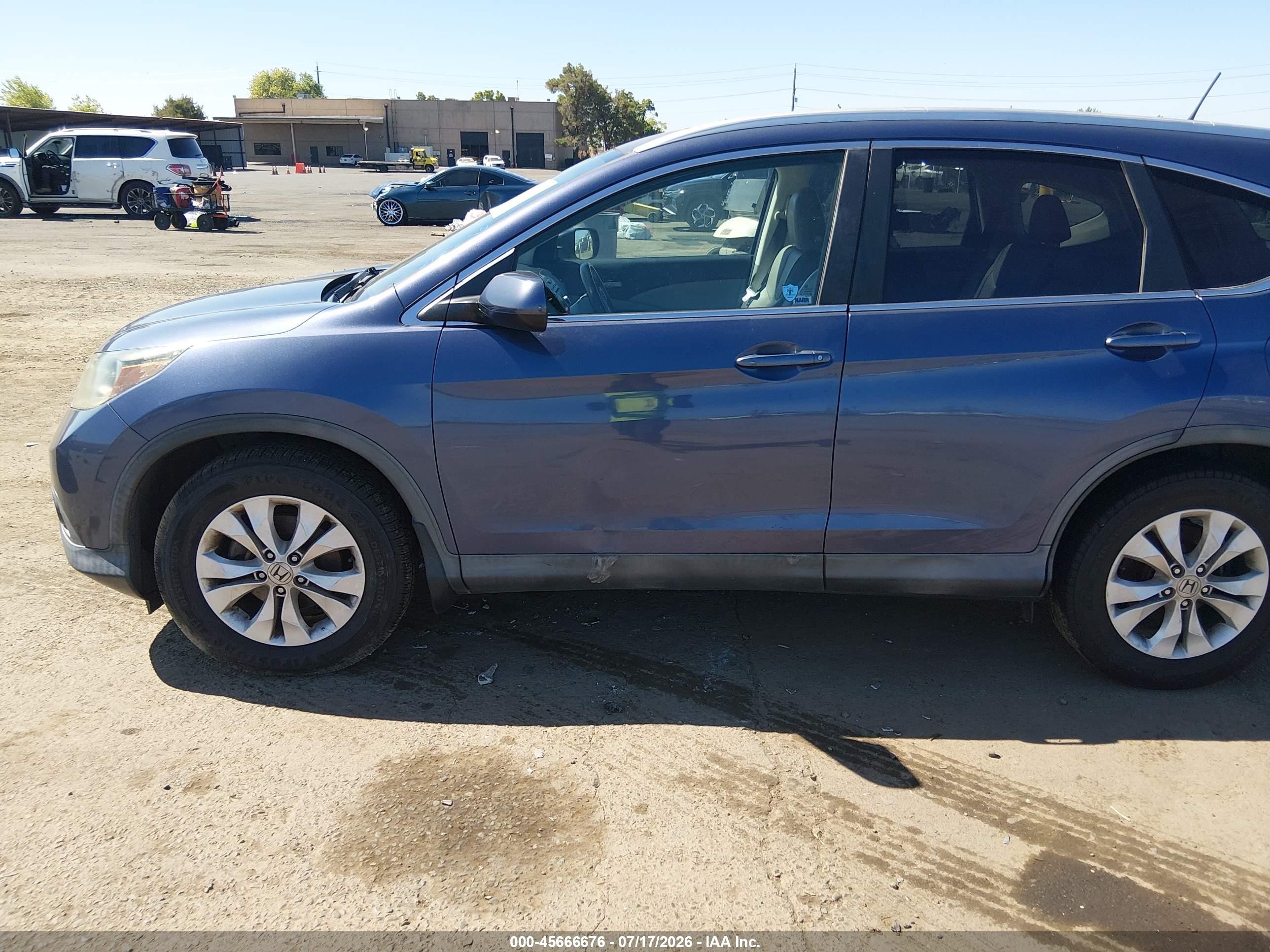 2014 Honda Cr-v Ex-l Blue vin: 2HKRM3H70EH512334