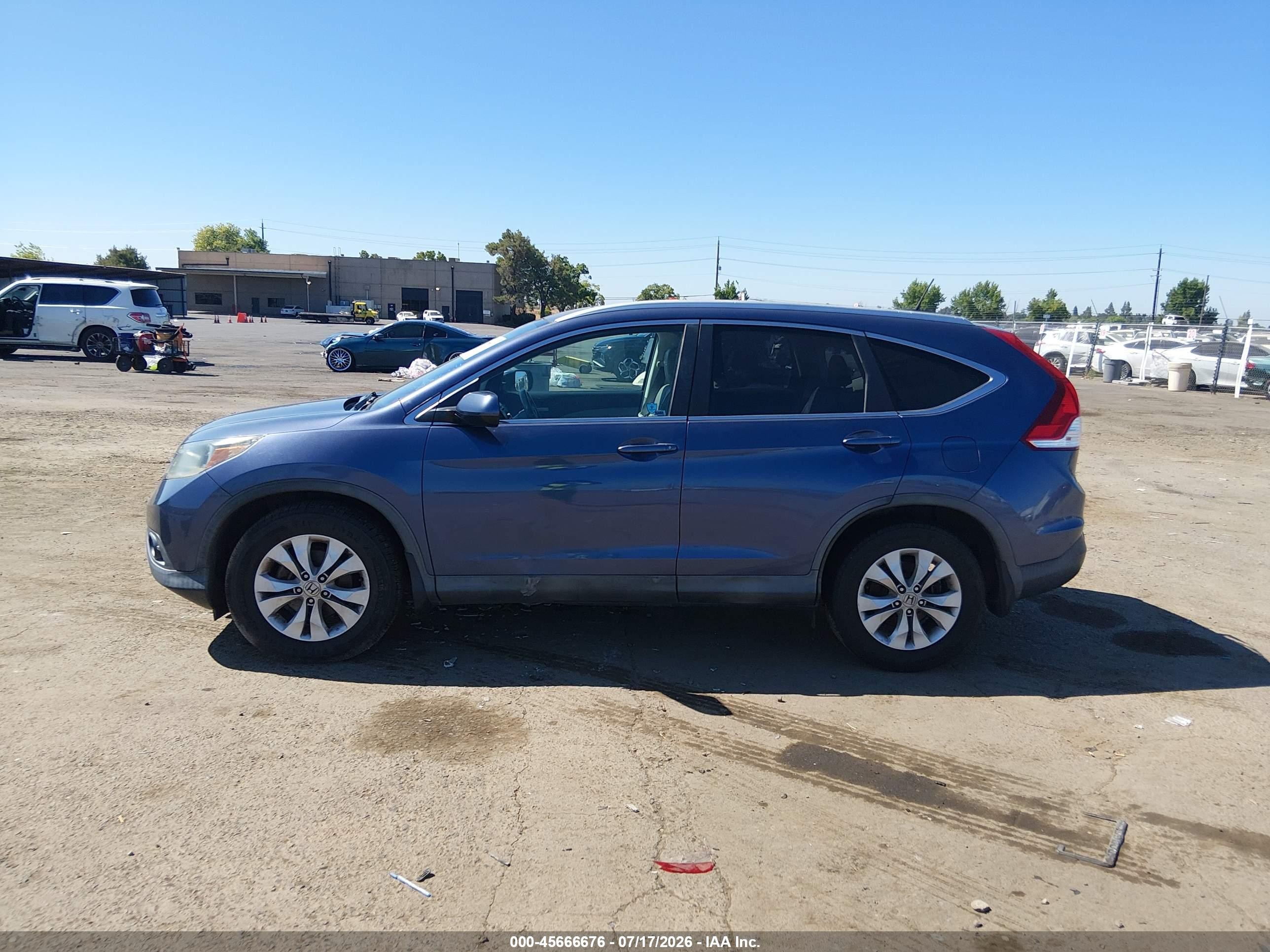 2014 Honda Cr-v Ex-l Blue vin: 2HKRM3H70EH512334