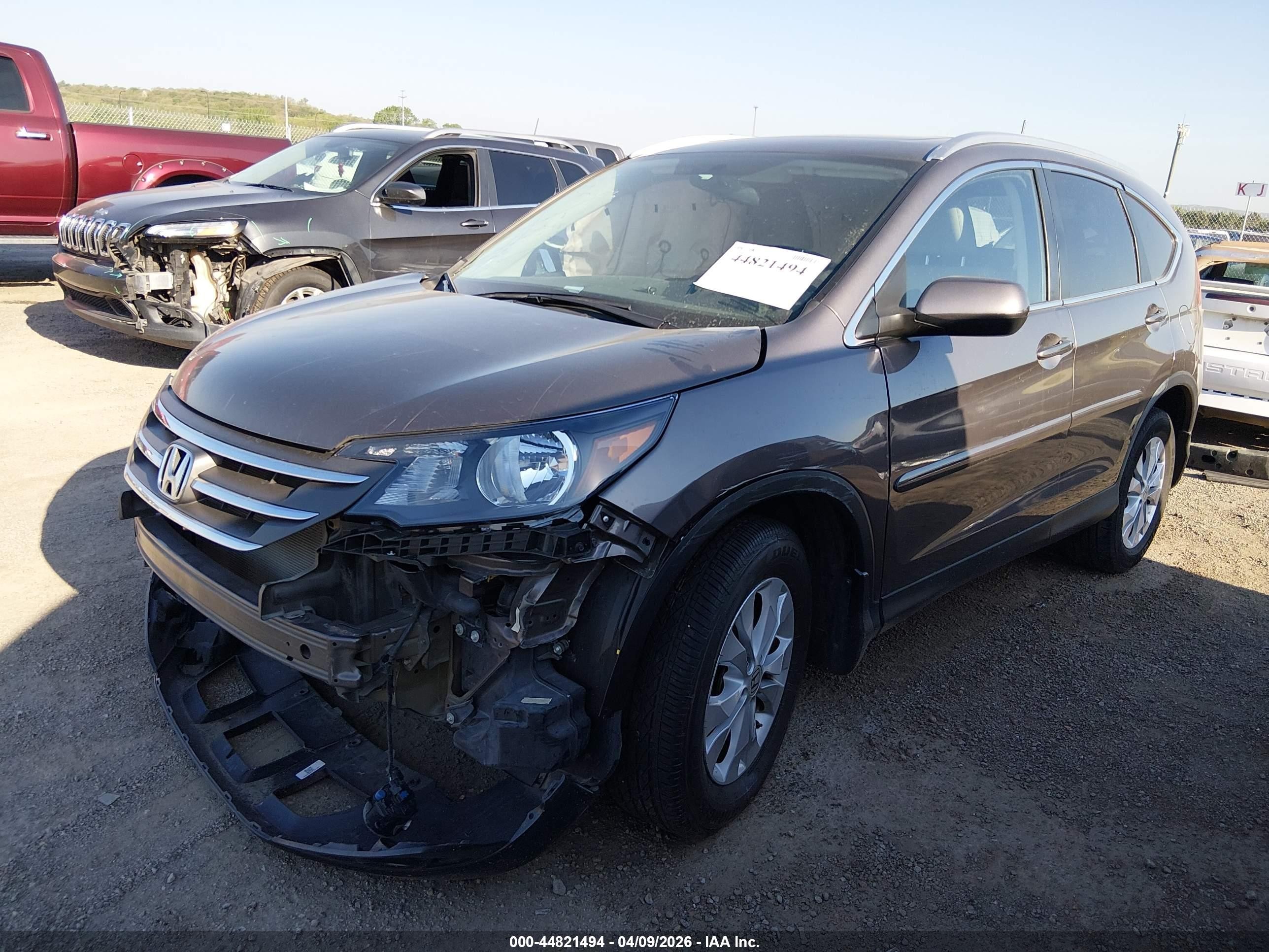 2014 Honda Cr-v Ex-l Gray vin: 2HKRM3H70EH562893