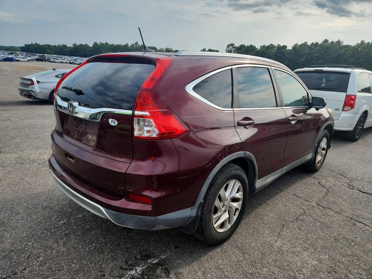2015 Honda Cr-v Exl Burgundy vin: 2HKRM3H70FH507801