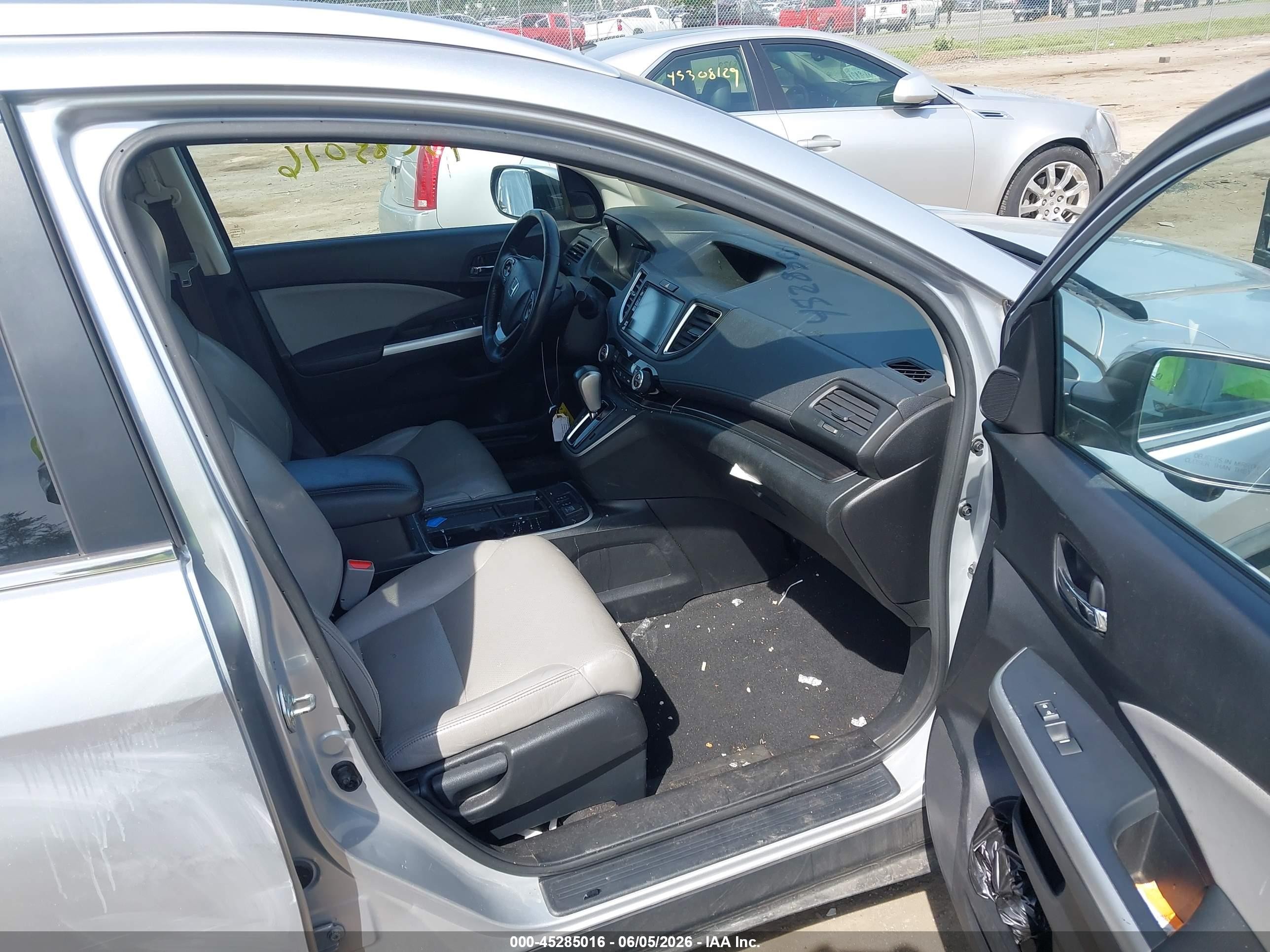 2015 Honda Cr-v Ex-l Silver vin: 2HKRM3H70FH518149