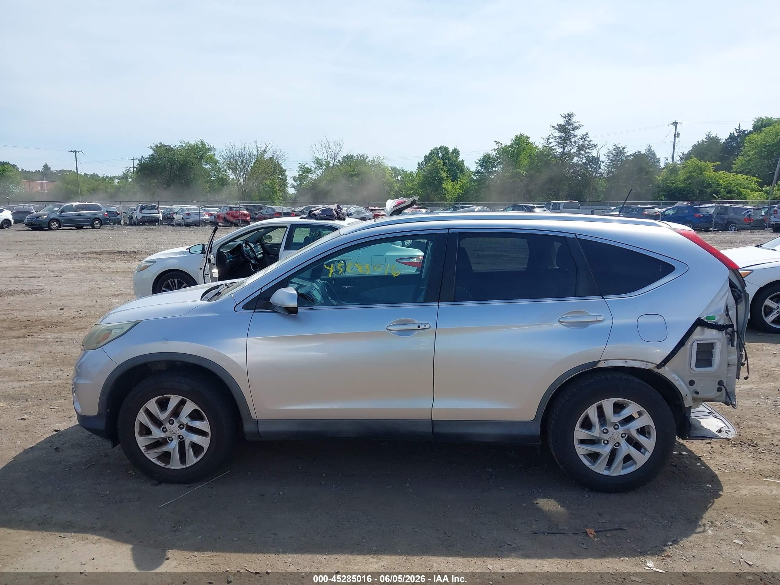 2015 Honda Cr-v Ex-l Silver vin: 2HKRM3H70FH518149