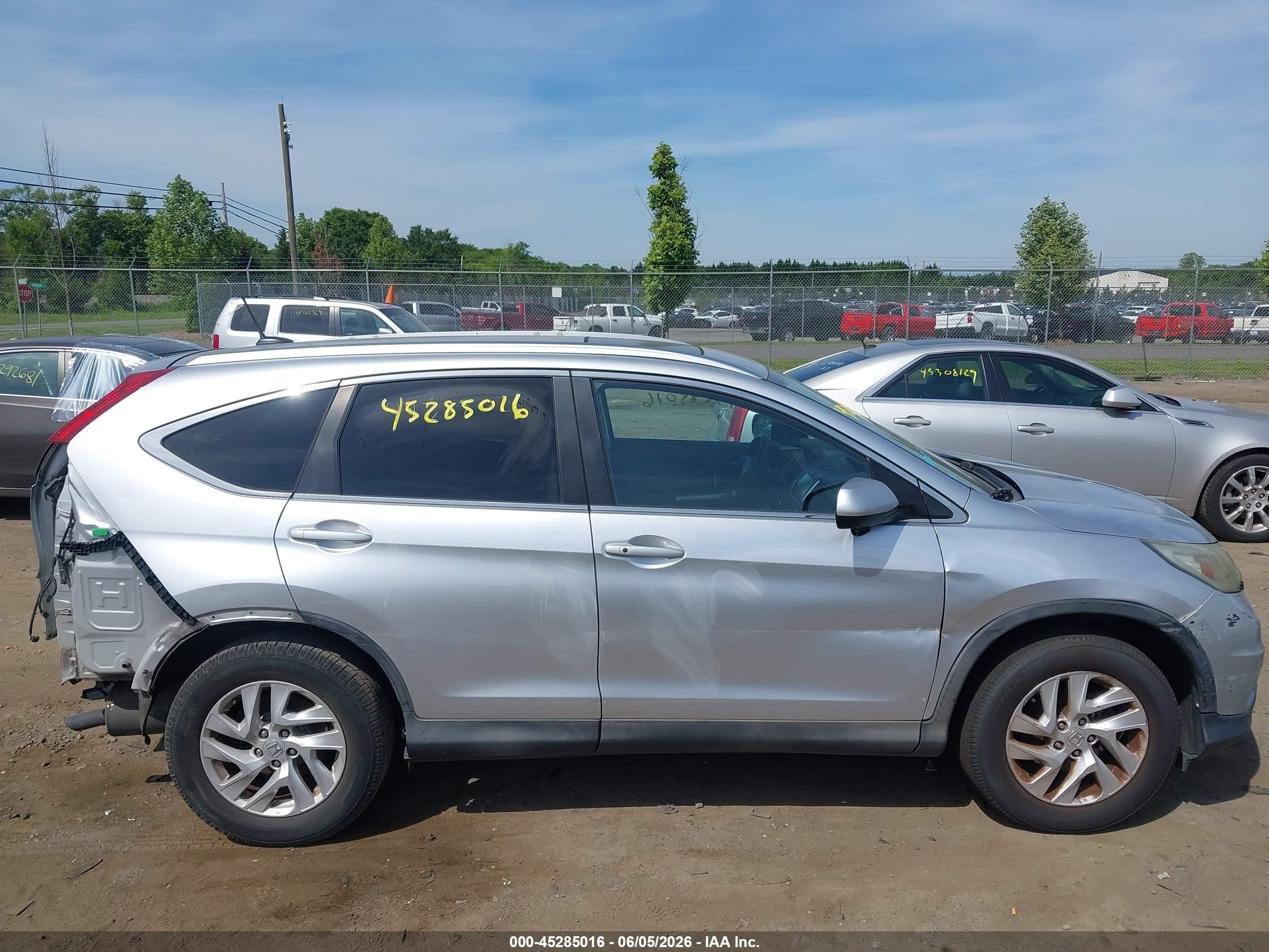 2015 Honda Cr-v Ex-l Silver vin: 2HKRM3H70FH518149