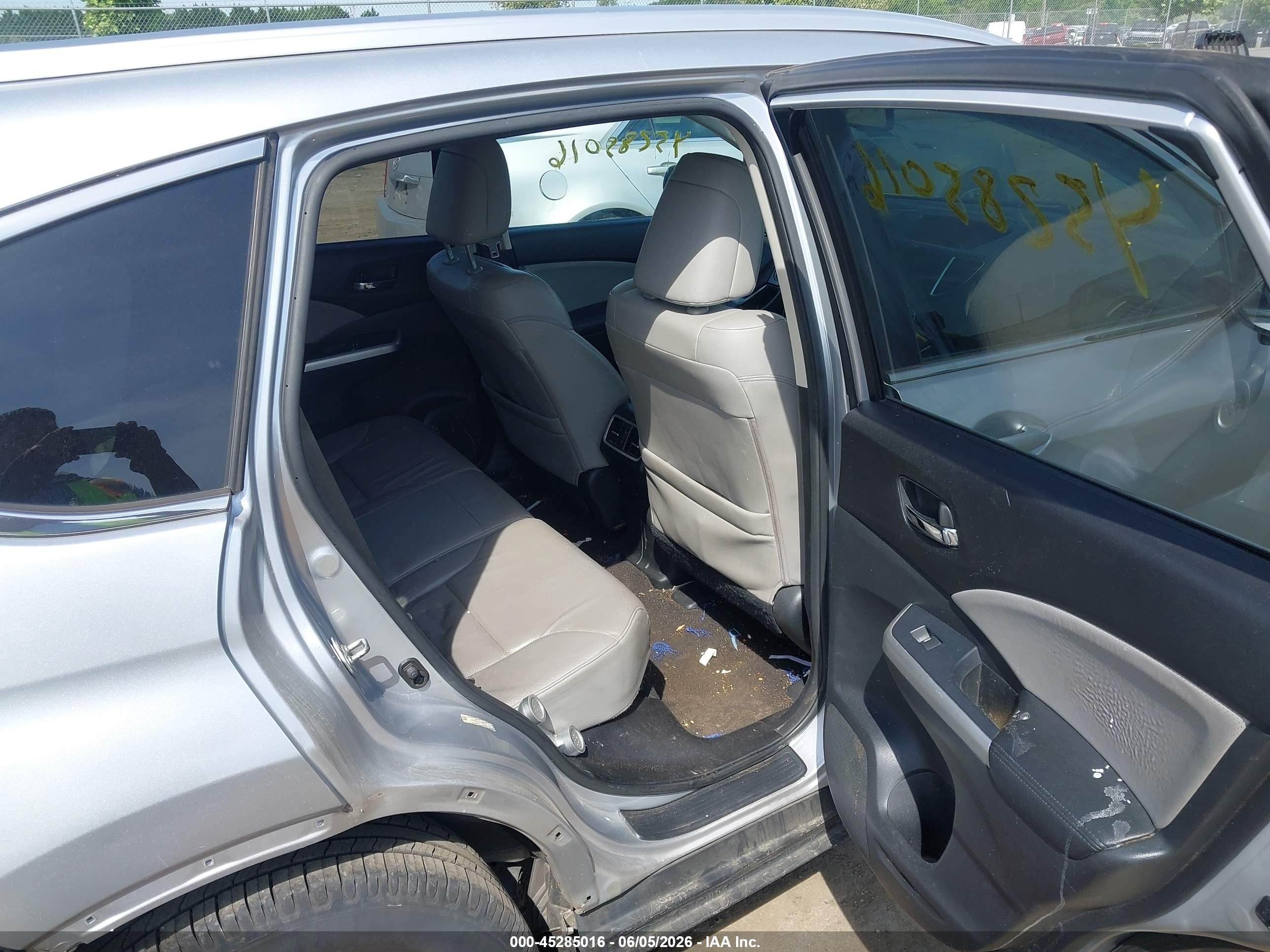 2015 Honda Cr-v Ex-l Silver vin: 2HKRM3H70FH518149