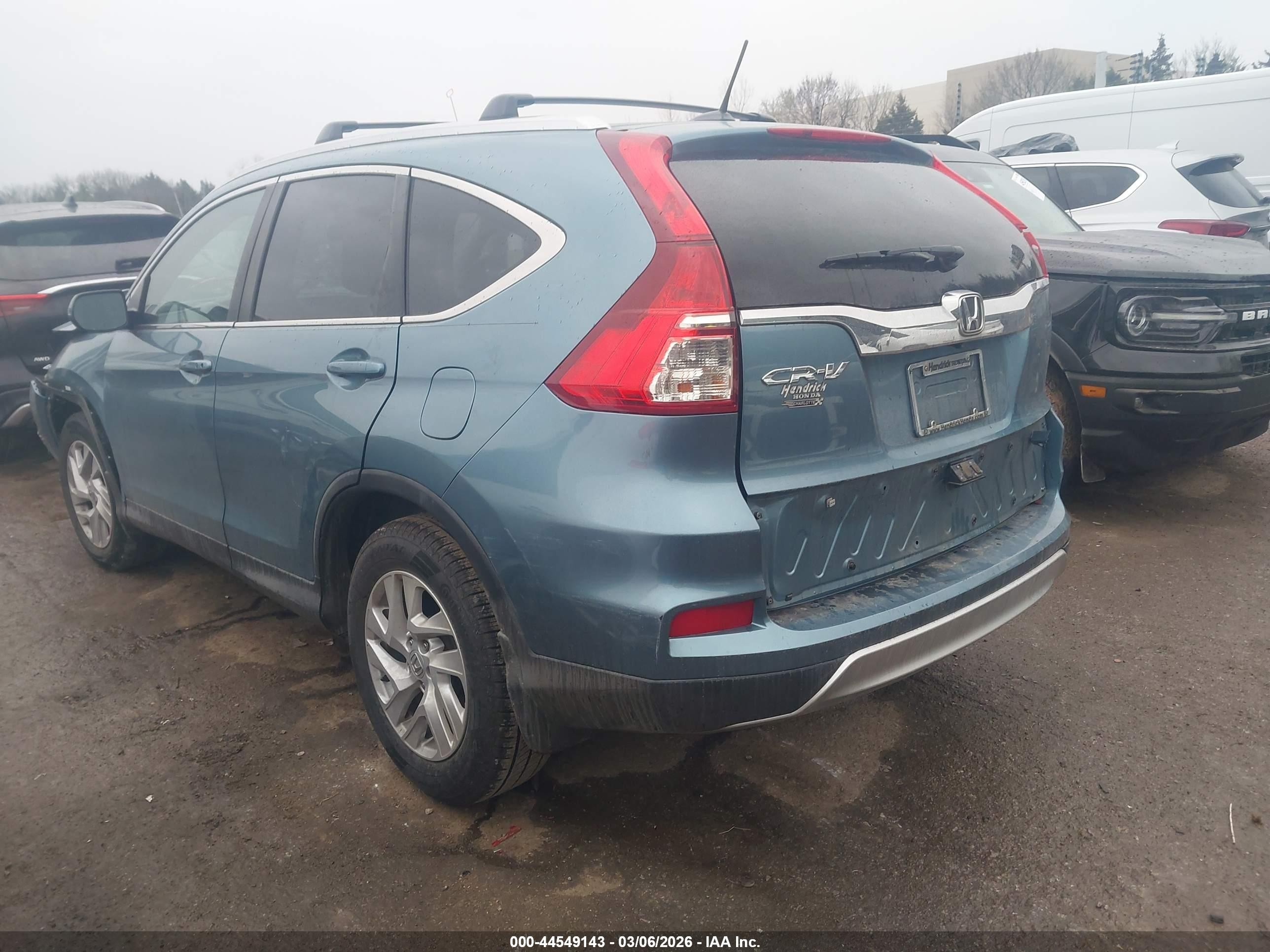 2015 Honda Cr-v Ex-l Blue vin: 2HKRM3H70FH520578