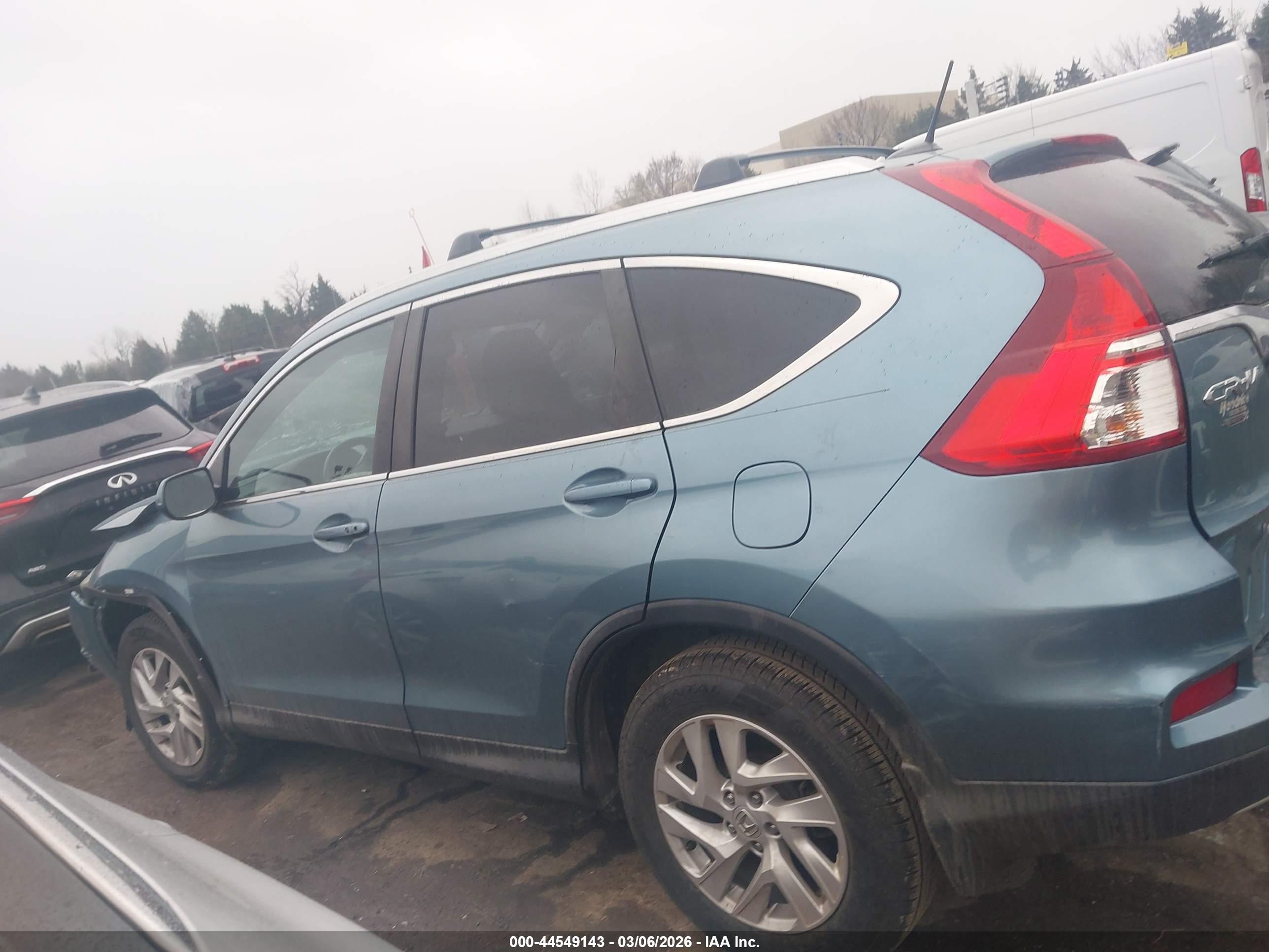 2015 Honda Cr-v Ex-l Blue vin: 2HKRM3H70FH520578