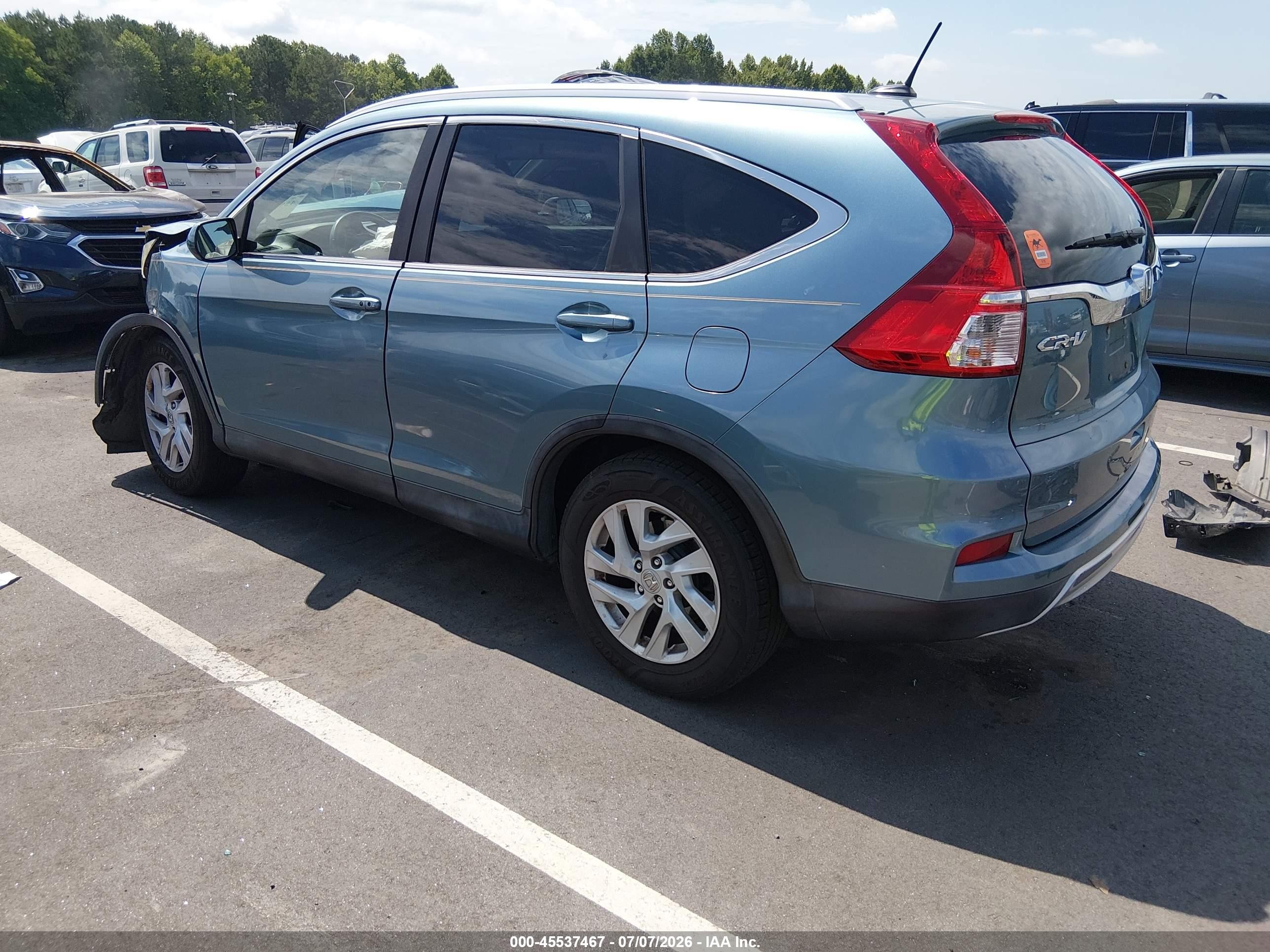 2015 Honda Cr-v Ex-l Blue vin: 2HKRM3H70FH533427