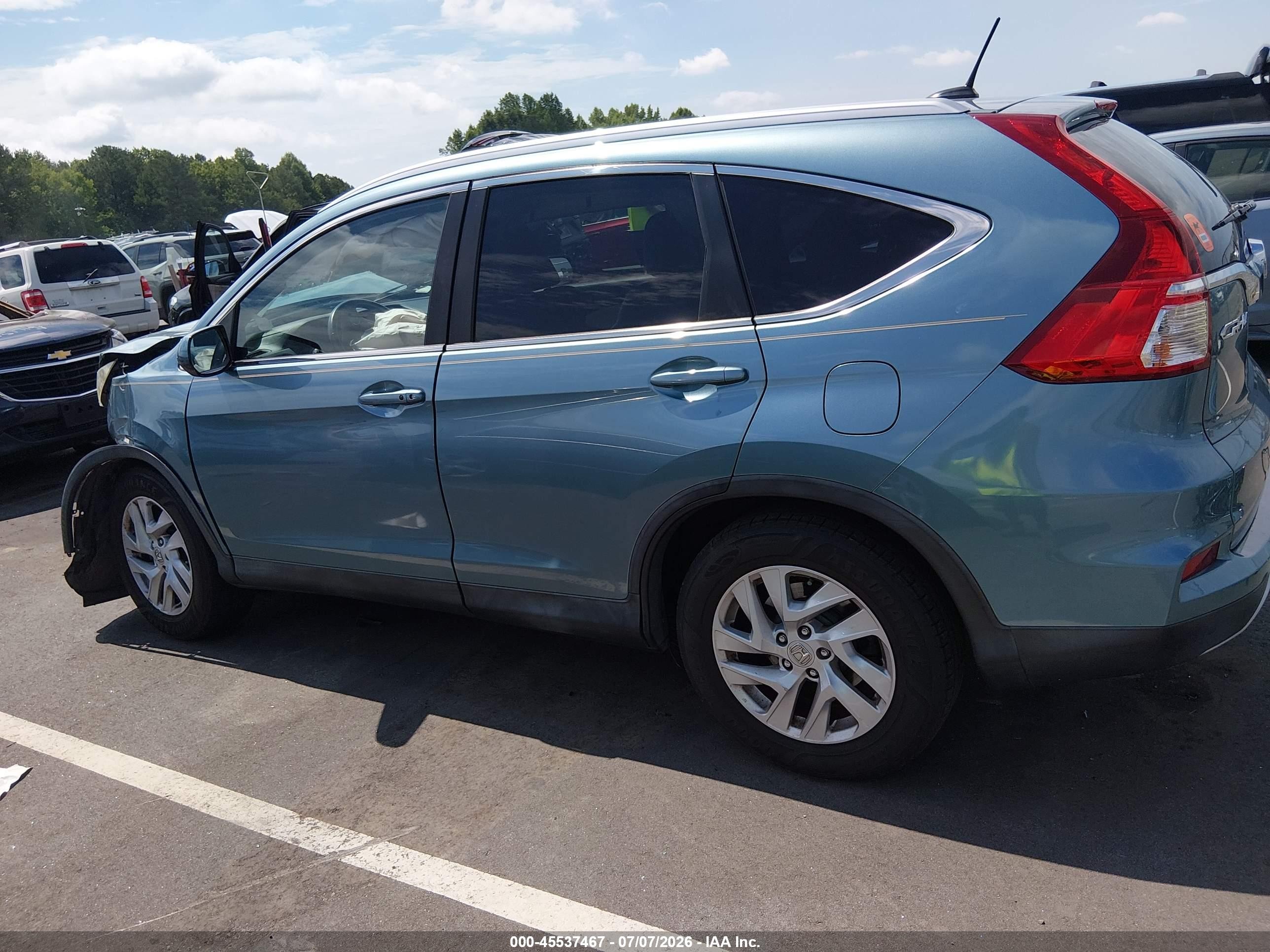 2015 Honda Cr-v Ex-l Blue vin: 2HKRM3H70FH533427