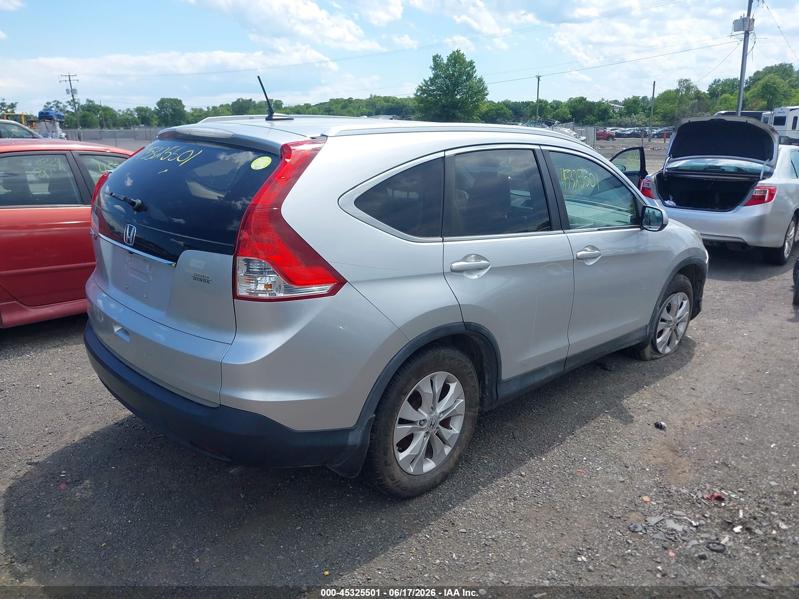 2012 Honda Cr-v Ex-l Silver vin: 2HKRM3H71CH514008
