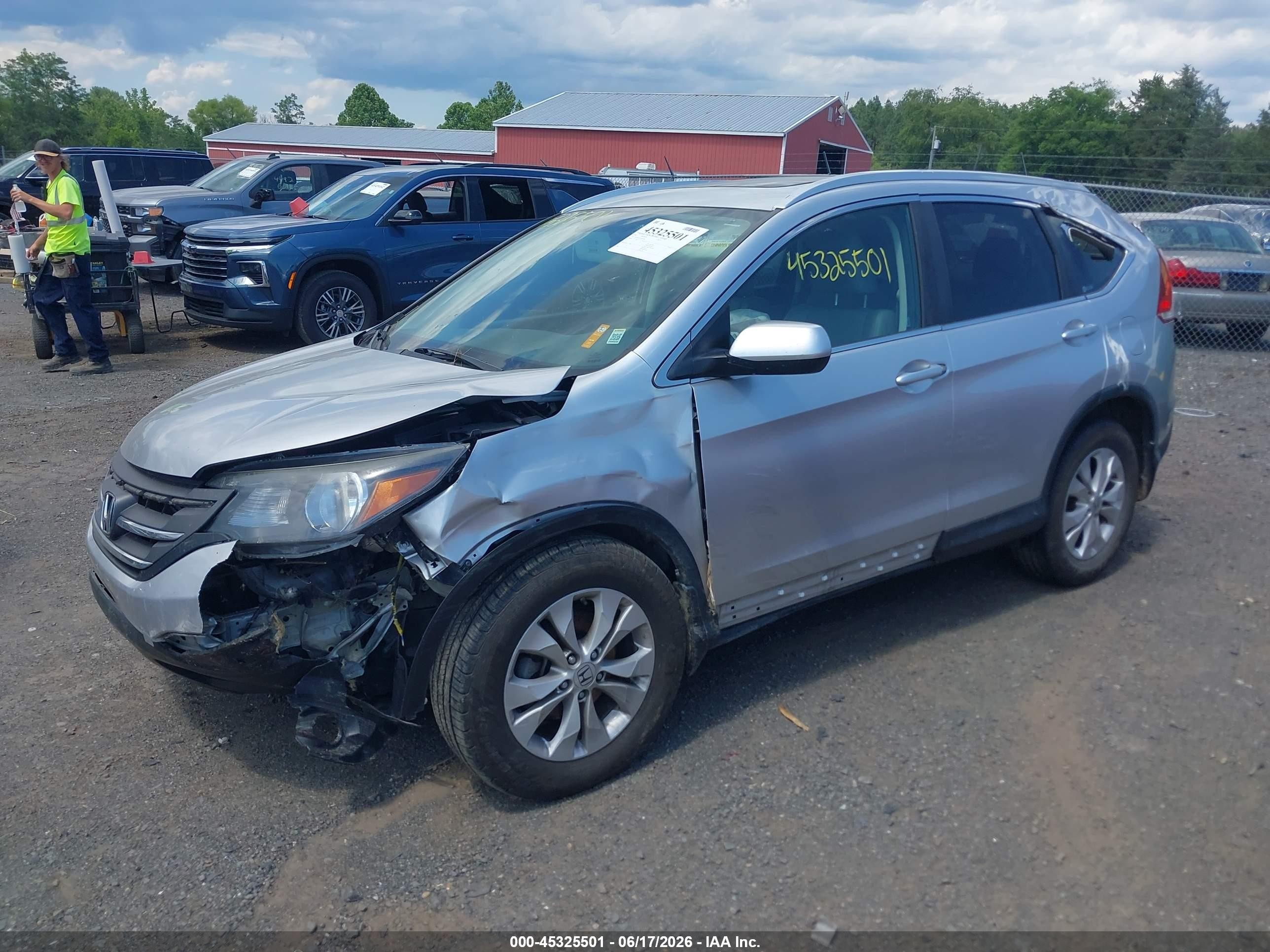 2012 Honda Cr-v Ex-l Silver vin: 2HKRM3H71CH514008
