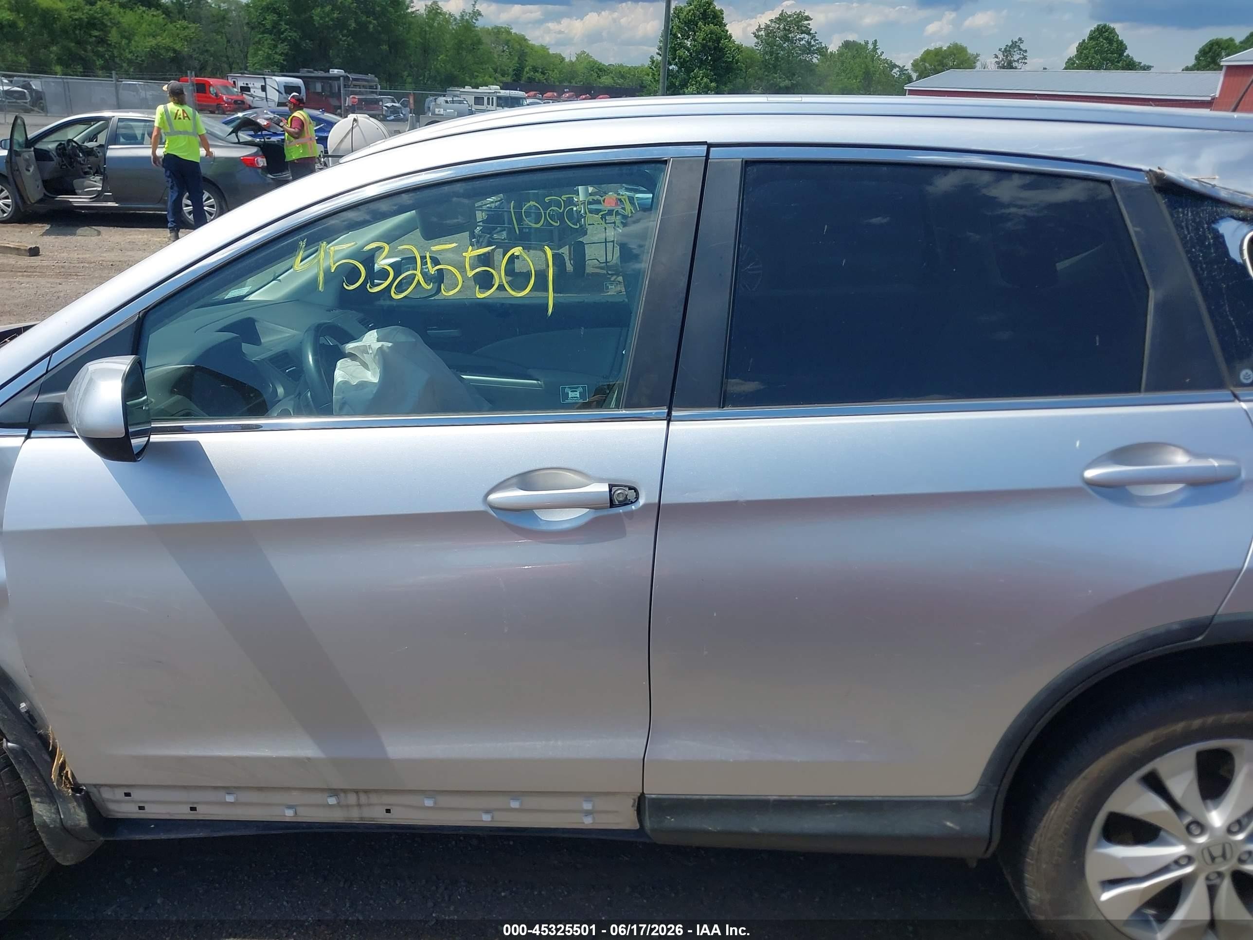 2012 Honda Cr-v Ex-l Silver vin: 2HKRM3H71CH514008