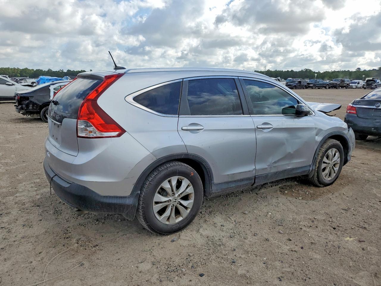 2013 Honda Cr-v Exl Silver vin: 2HKRM3H71DH503298