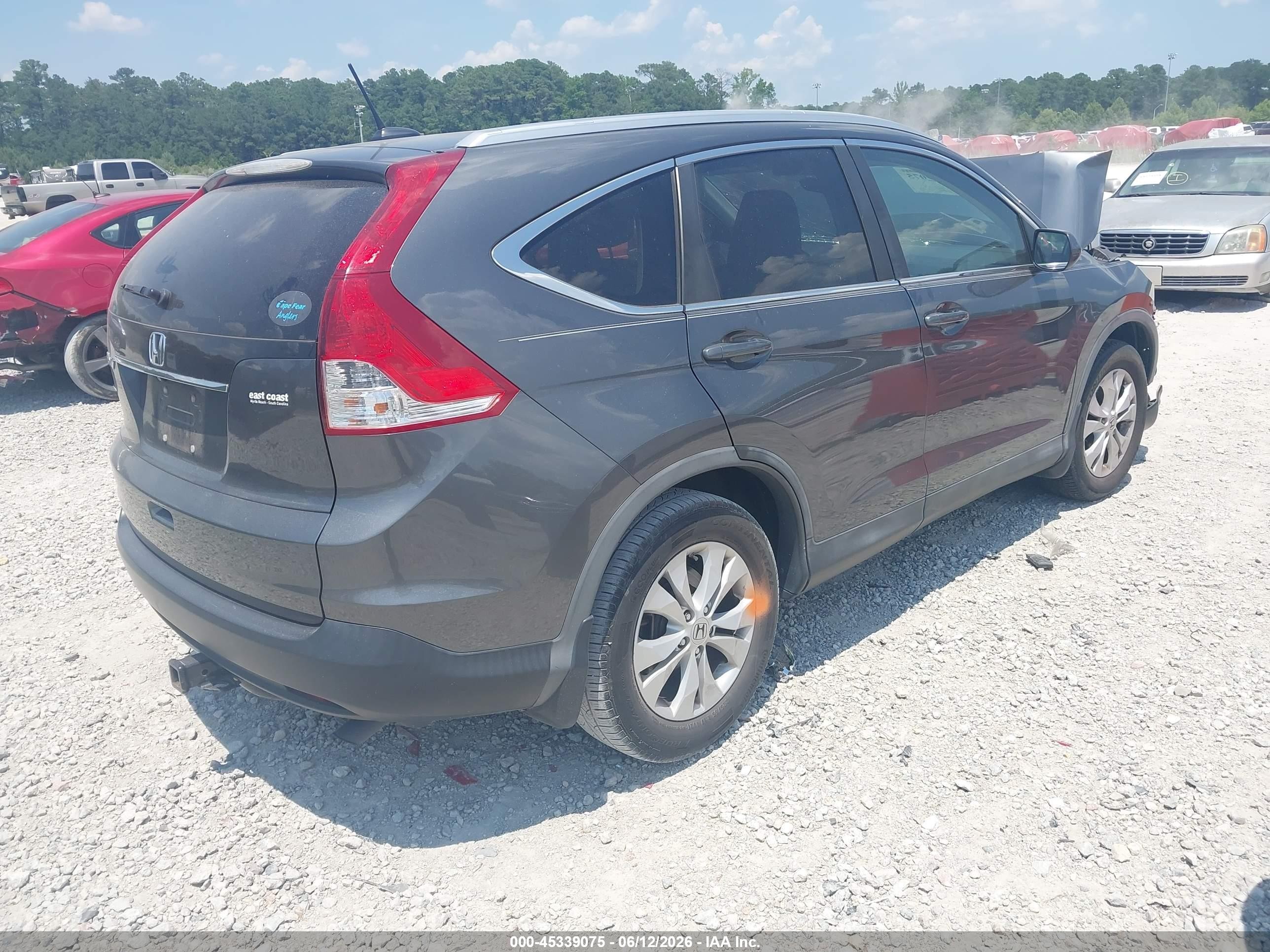 2013 Honda Cr-v Ex-l Gray vin: 2HKRM3H71DH508209