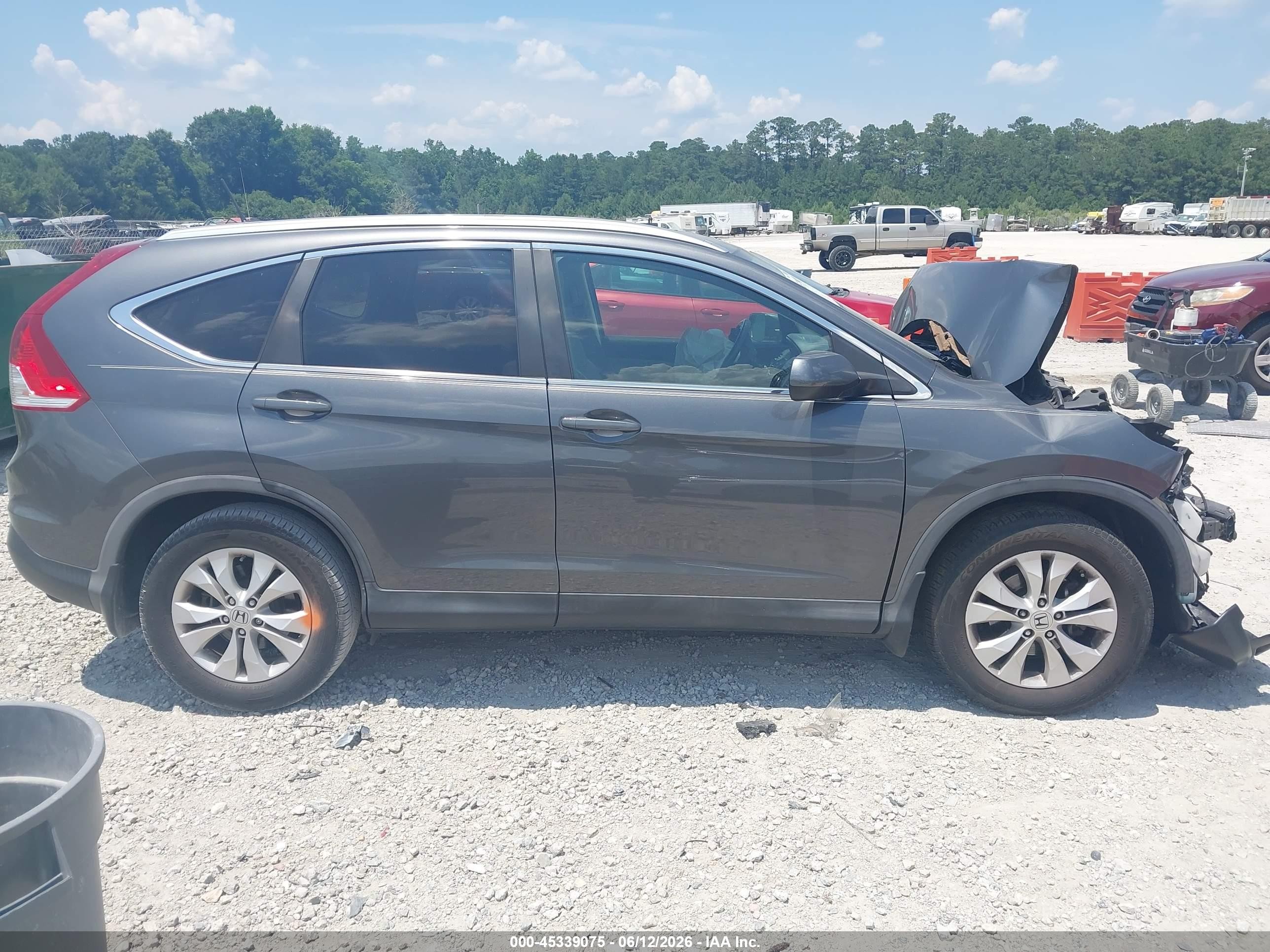 2013 Honda Cr-v Ex-l Gray vin: 2HKRM3H71DH508209