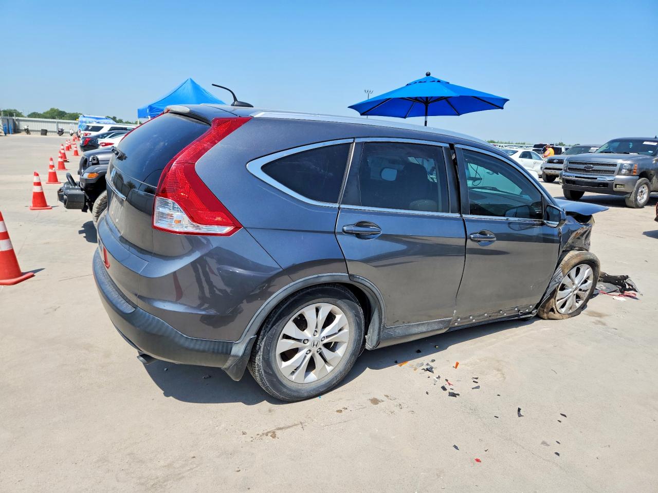 2013 Honda Cr-v Exl Gray vin: 2HKRM3H71DH514270