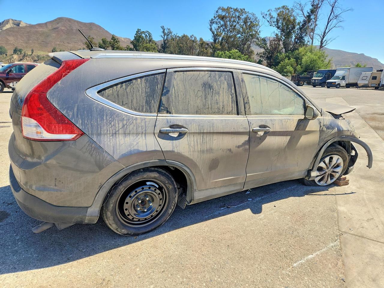 2013 Honda Cr-v Exl Gray vin: 2HKRM3H71DH523292