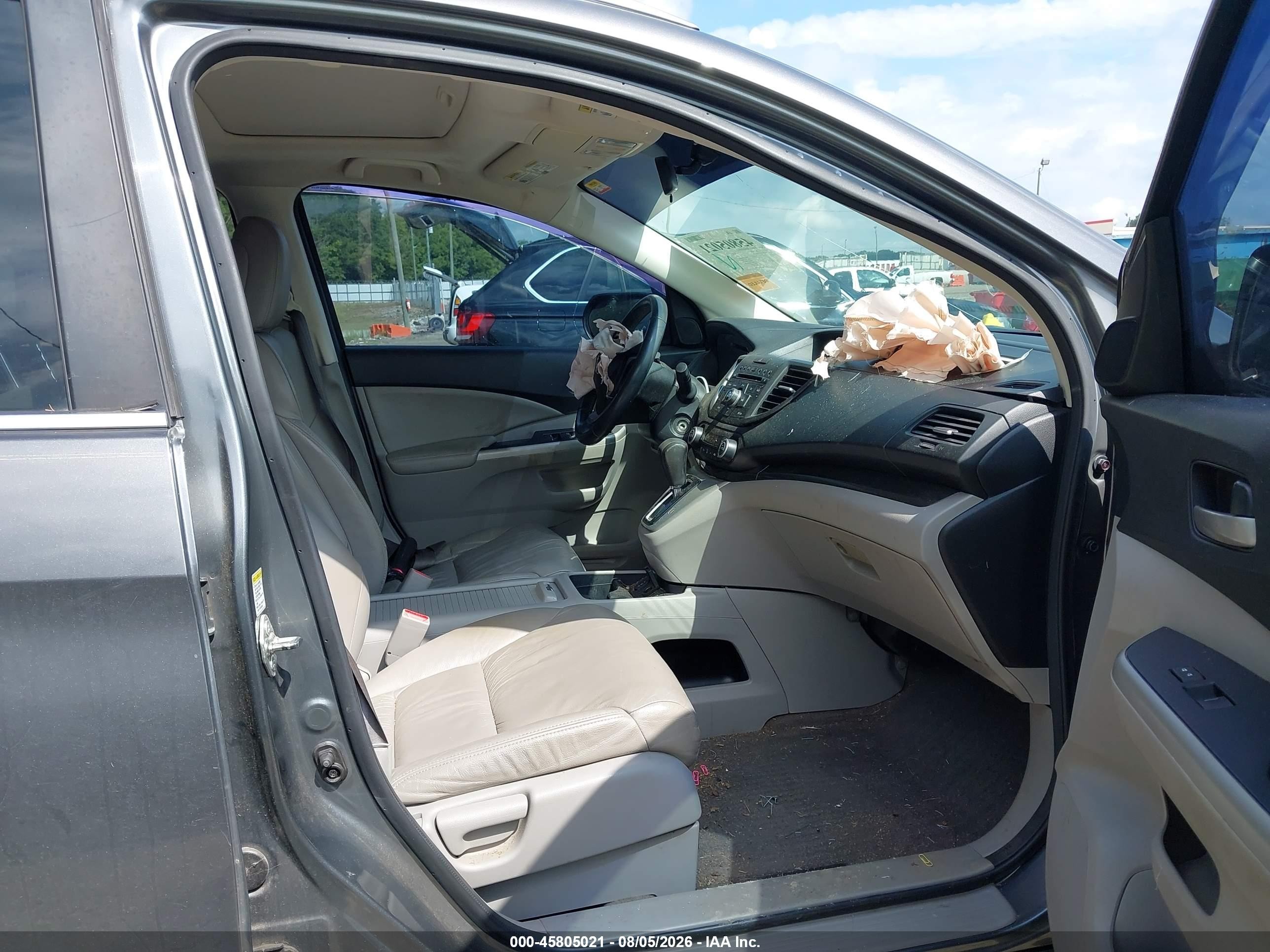 2014 Honda Cr-v Ex-l Gray vin: 2HKRM3H71EH504274