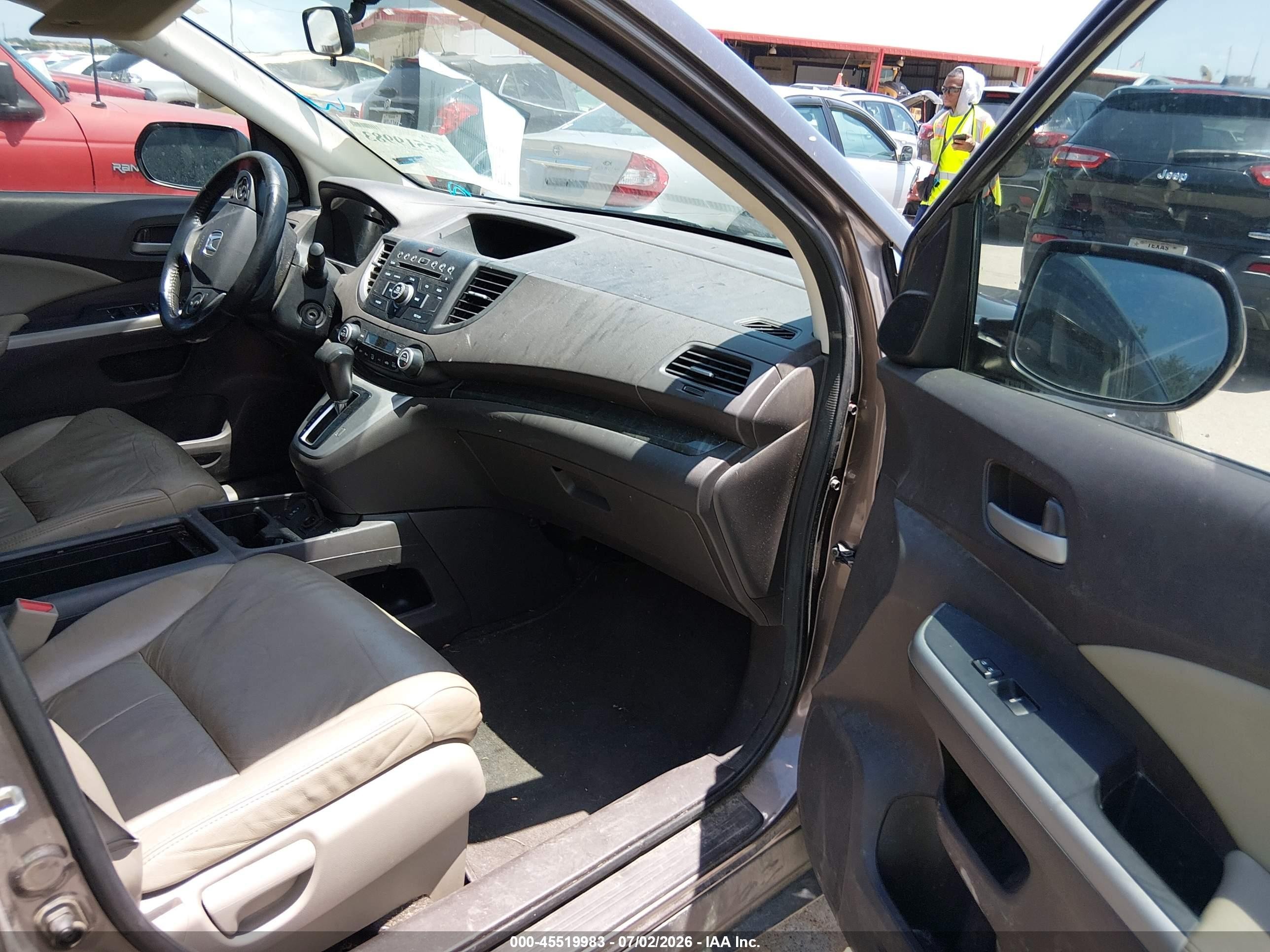 2014 Honda Cr-v Ex-l Brown vin: 2HKRM3H71EH526890