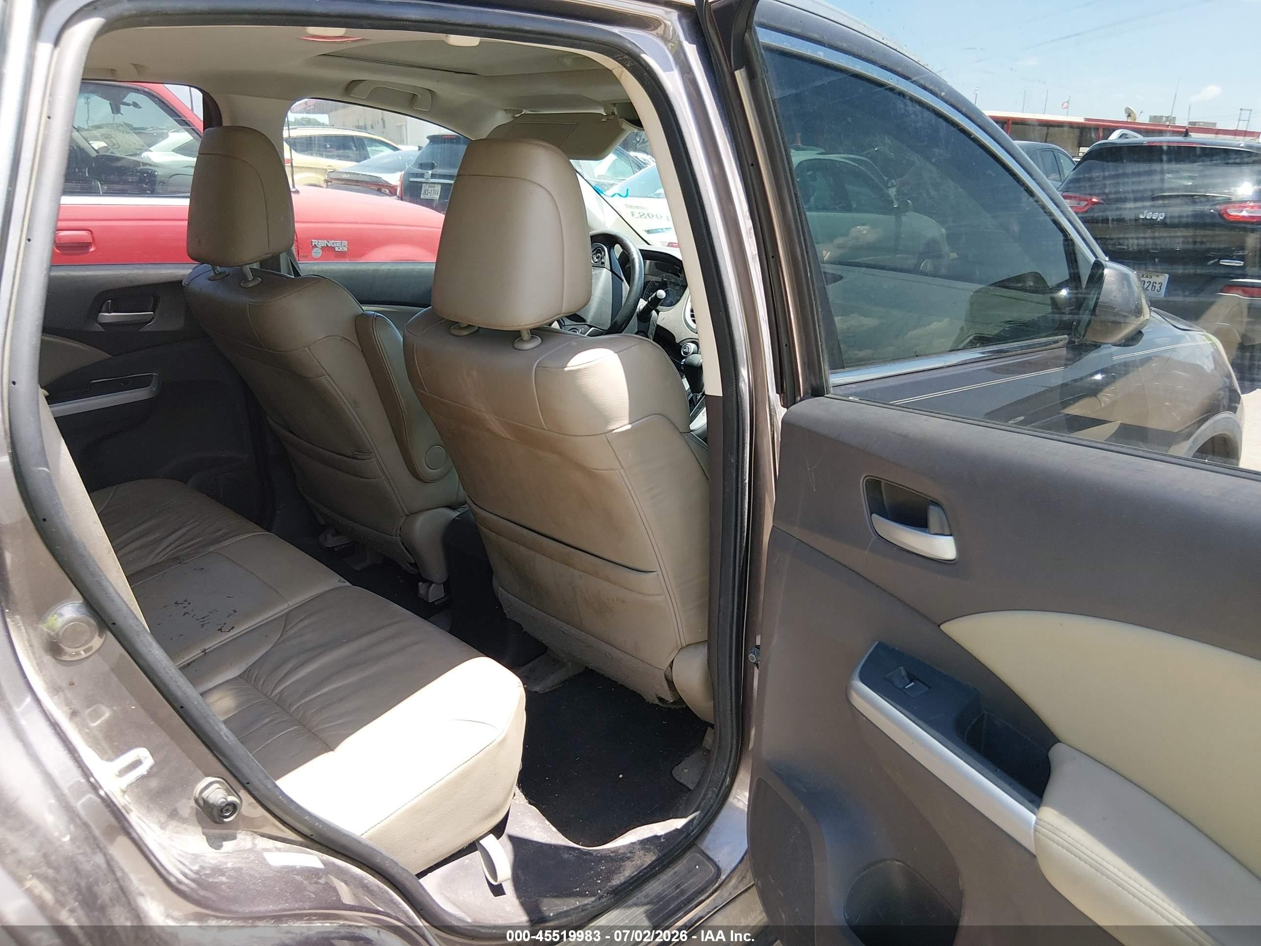 2014 Honda Cr-v Ex-l Brown vin: 2HKRM3H71EH526890