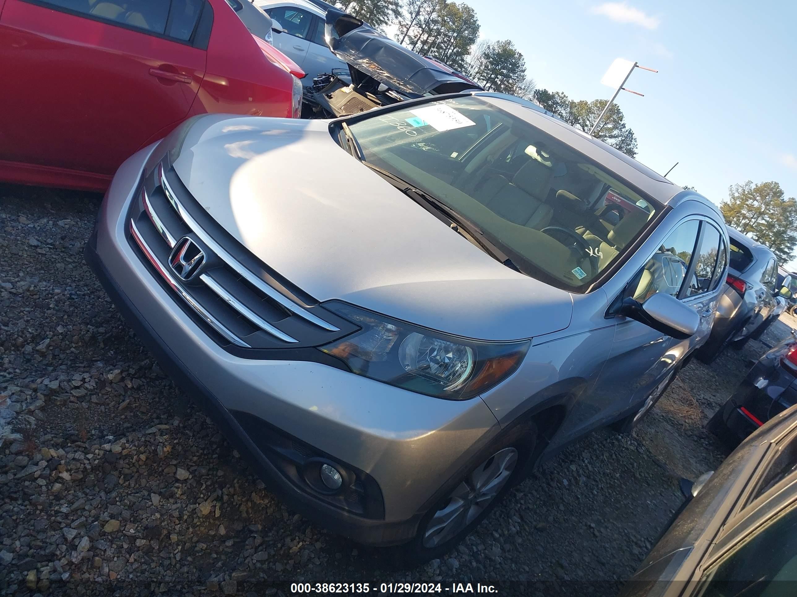 2014 Honda Cr-v Ex-l Silver vin: 2HKRM3H71EH528574