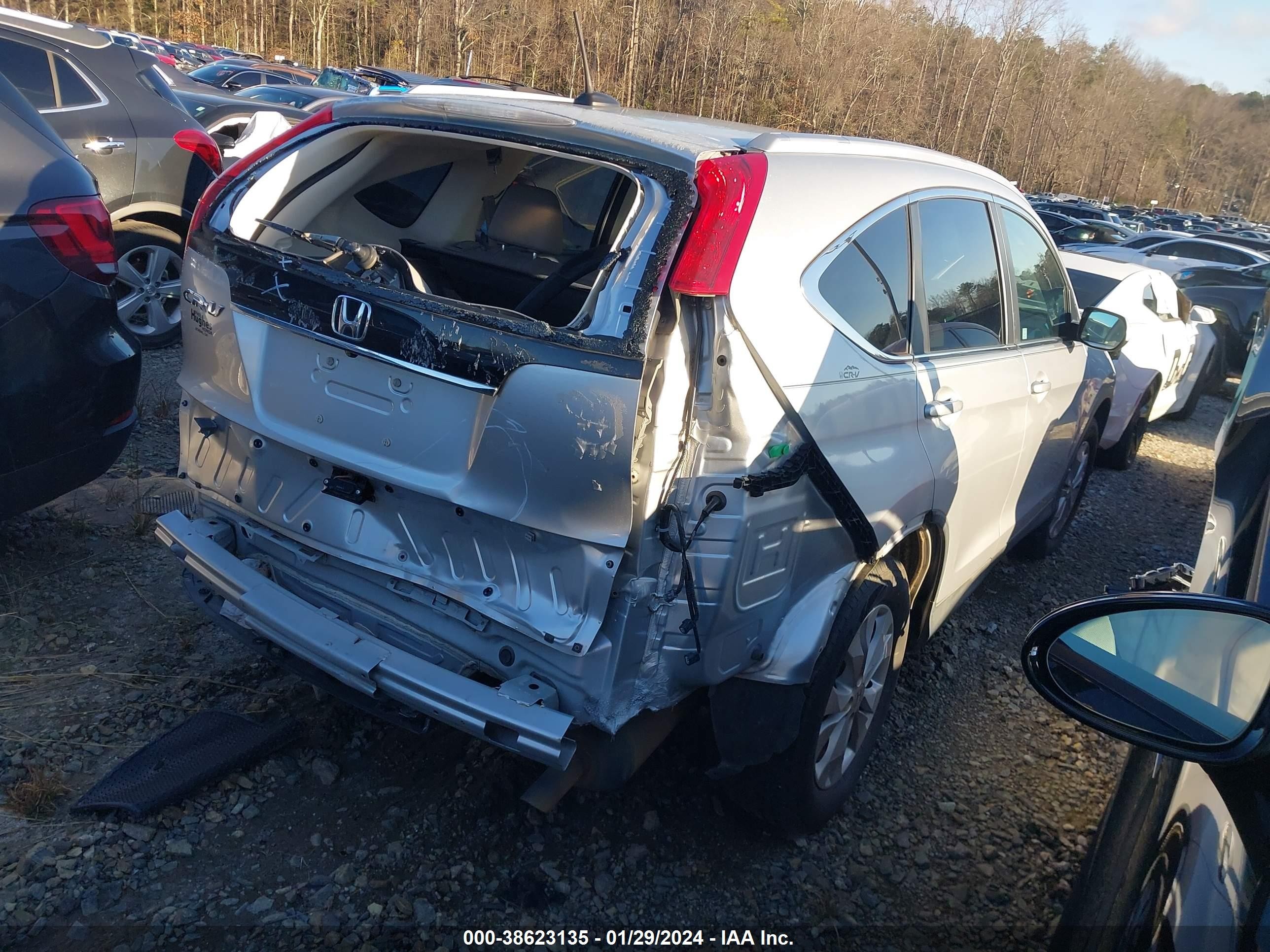 2014 Honda Cr-v Ex-l Silver vin: 2HKRM3H71EH528574