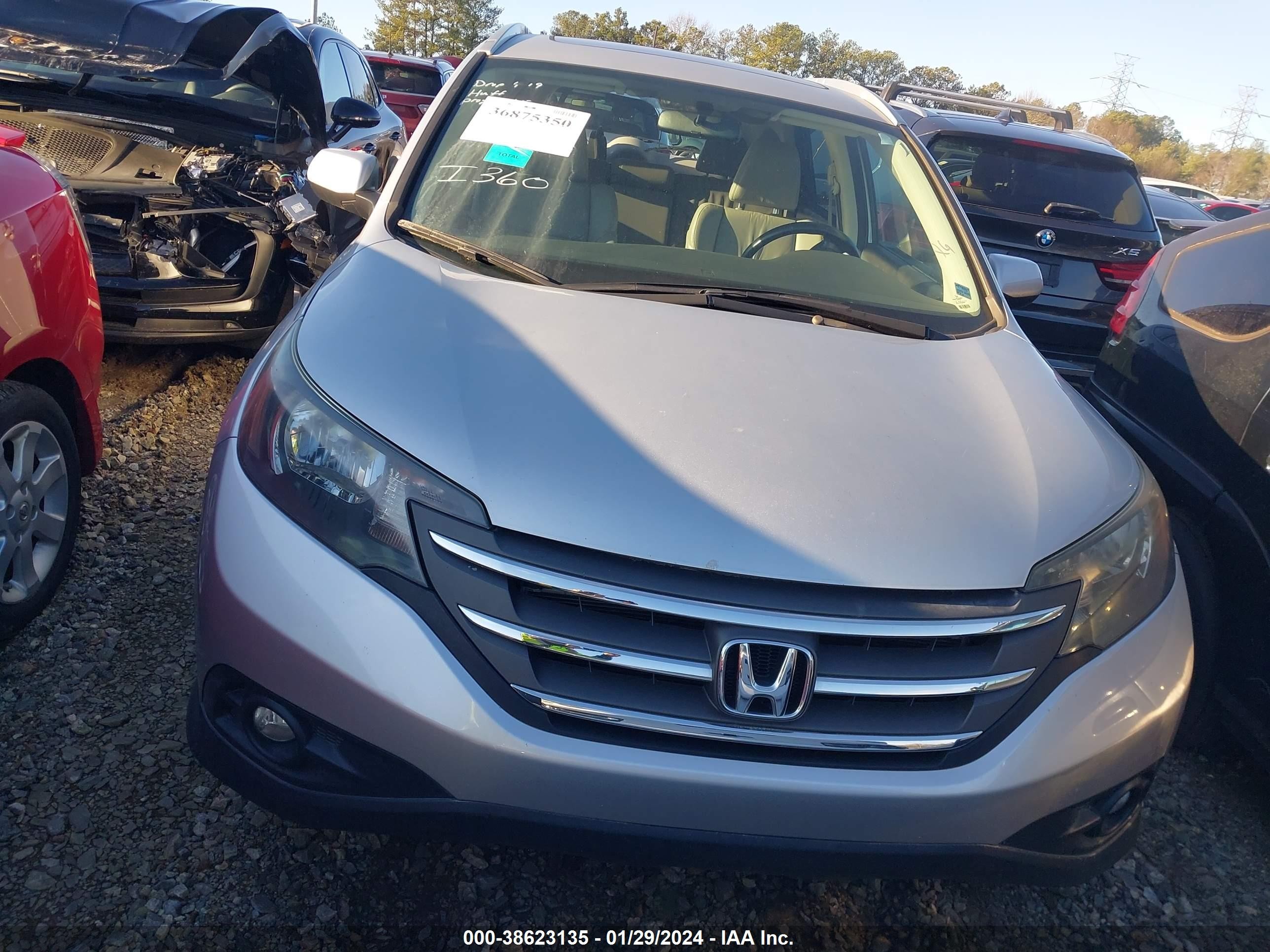 2014 Honda Cr-v Ex-l Silver vin: 2HKRM3H71EH528574