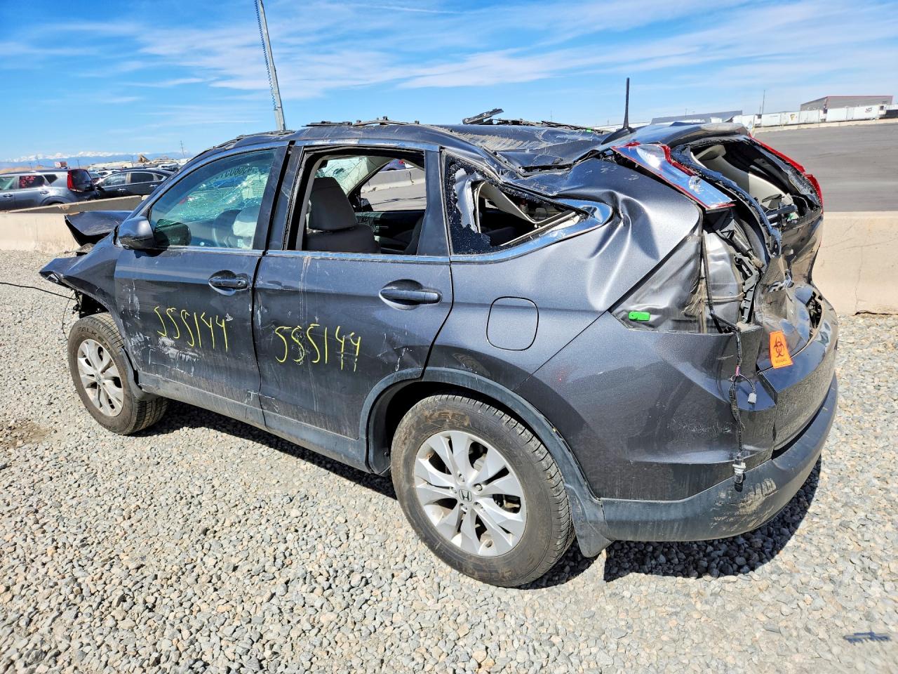 2014 Honda Cr-v Exl Gray vin: 2HKRM3H71EH555144
