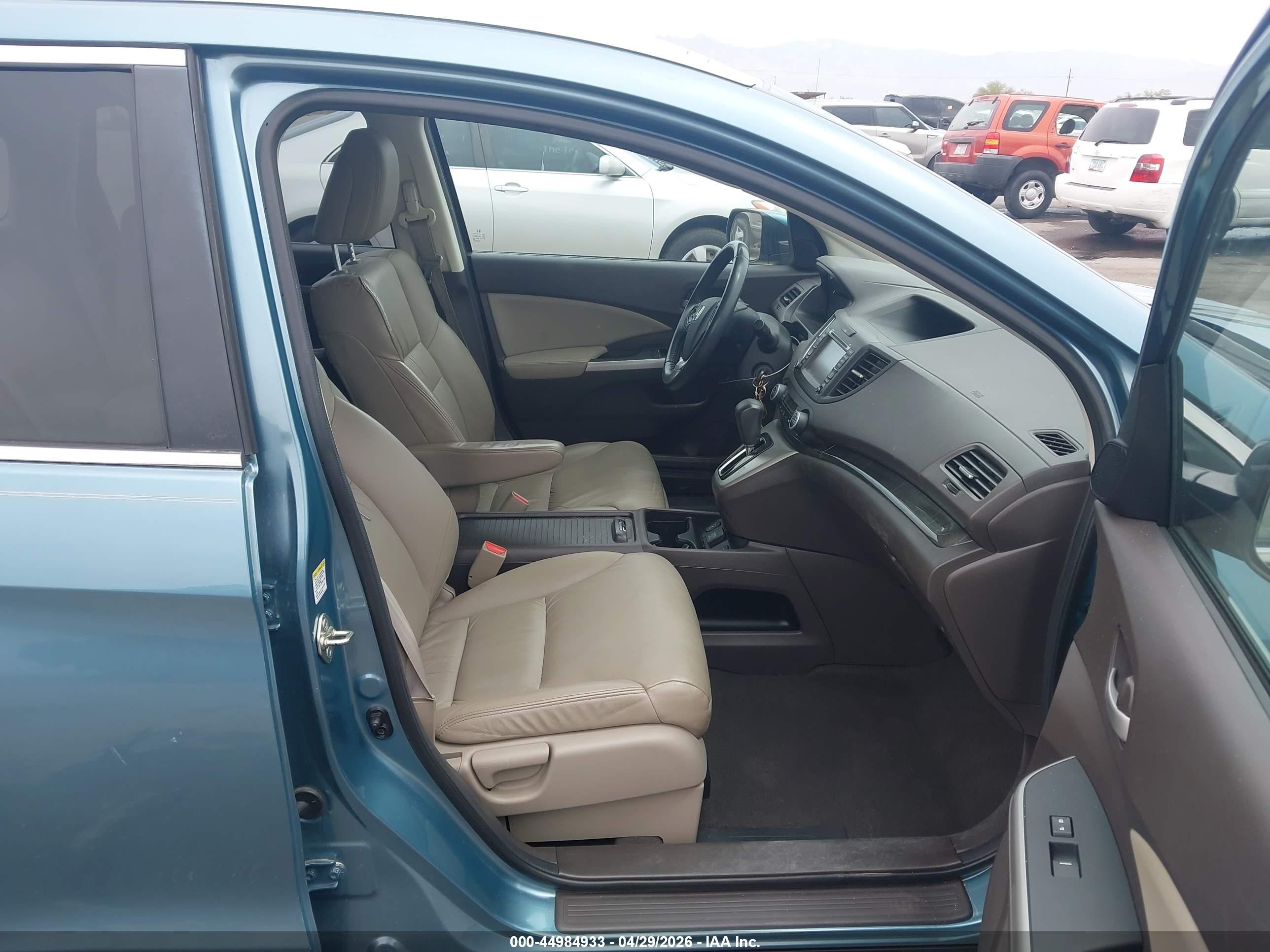 2014 Honda Cr-v Ex-l Green vin: 2HKRM3H71EH557119