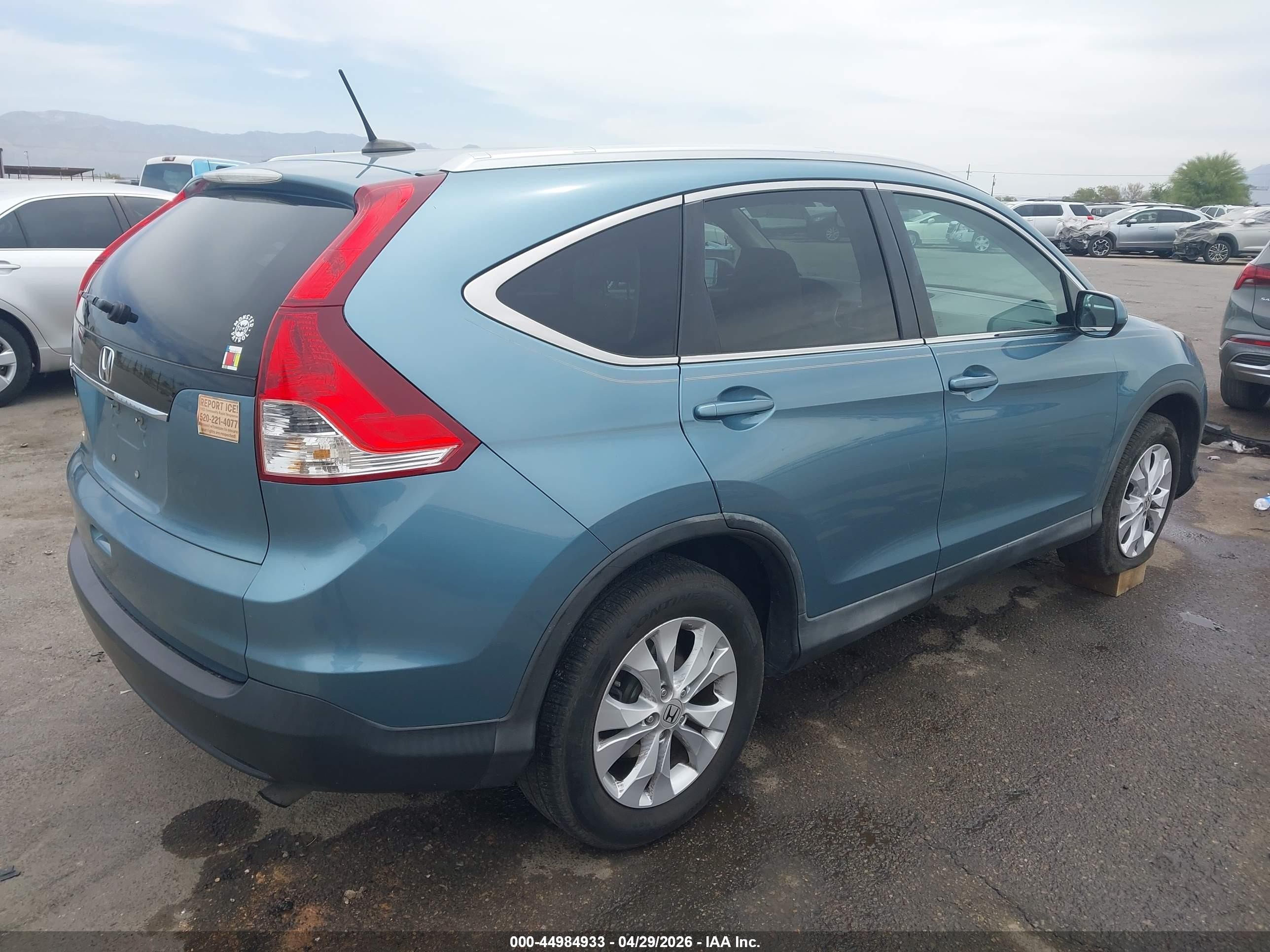 2014 Honda Cr-v Ex-l Green vin: 2HKRM3H71EH557119